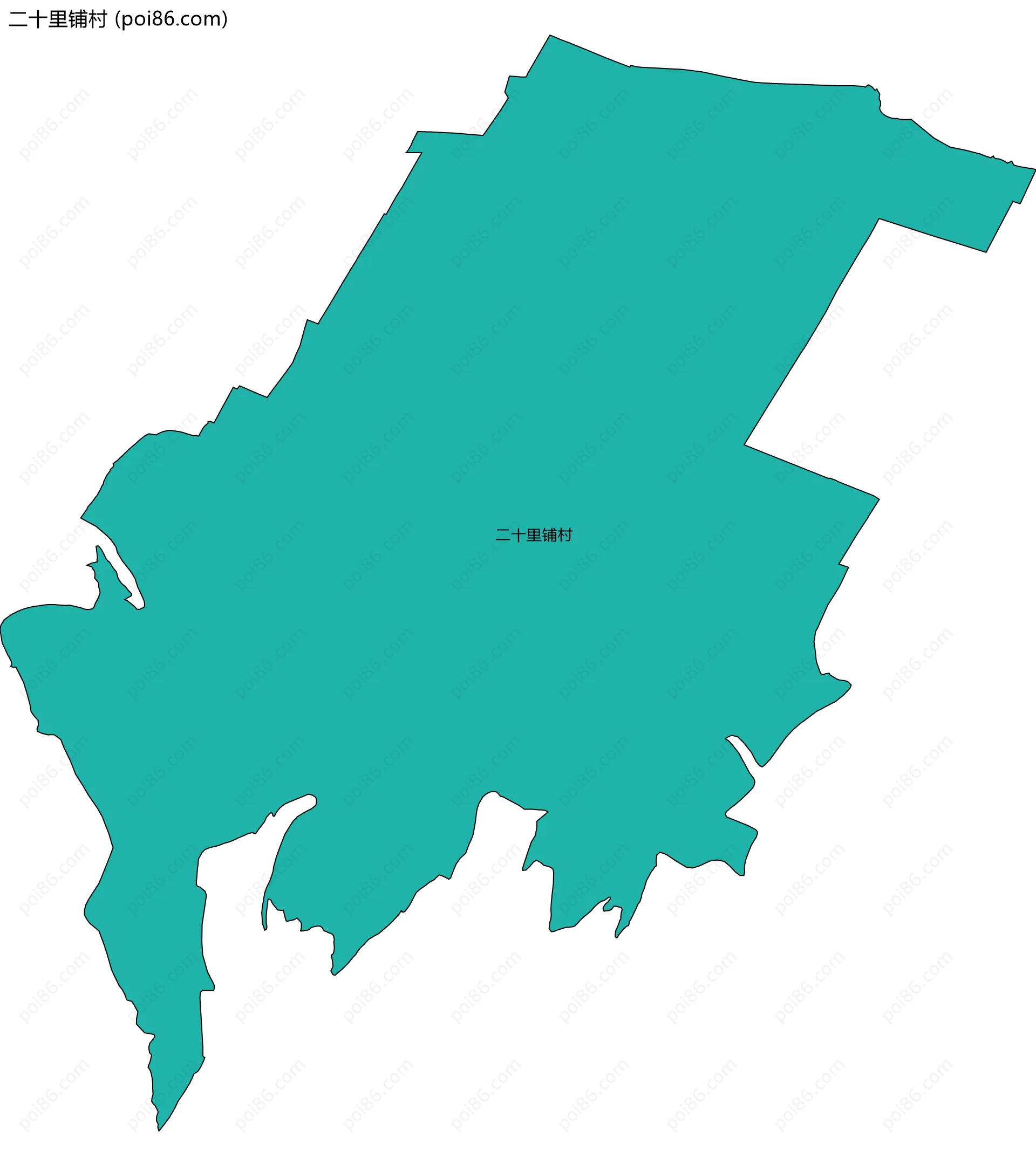 二十里铺村边界地图