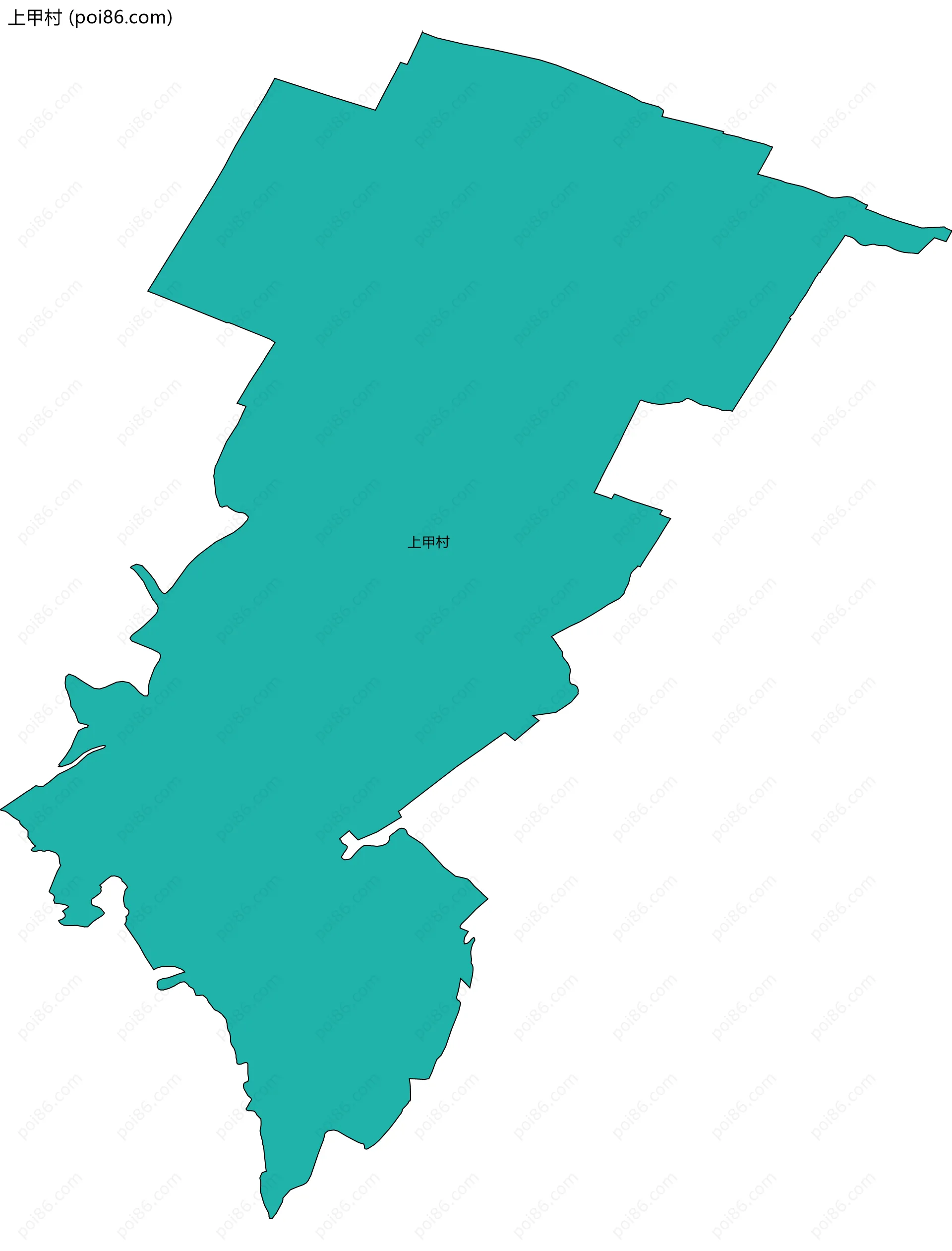 上甲村边界地图