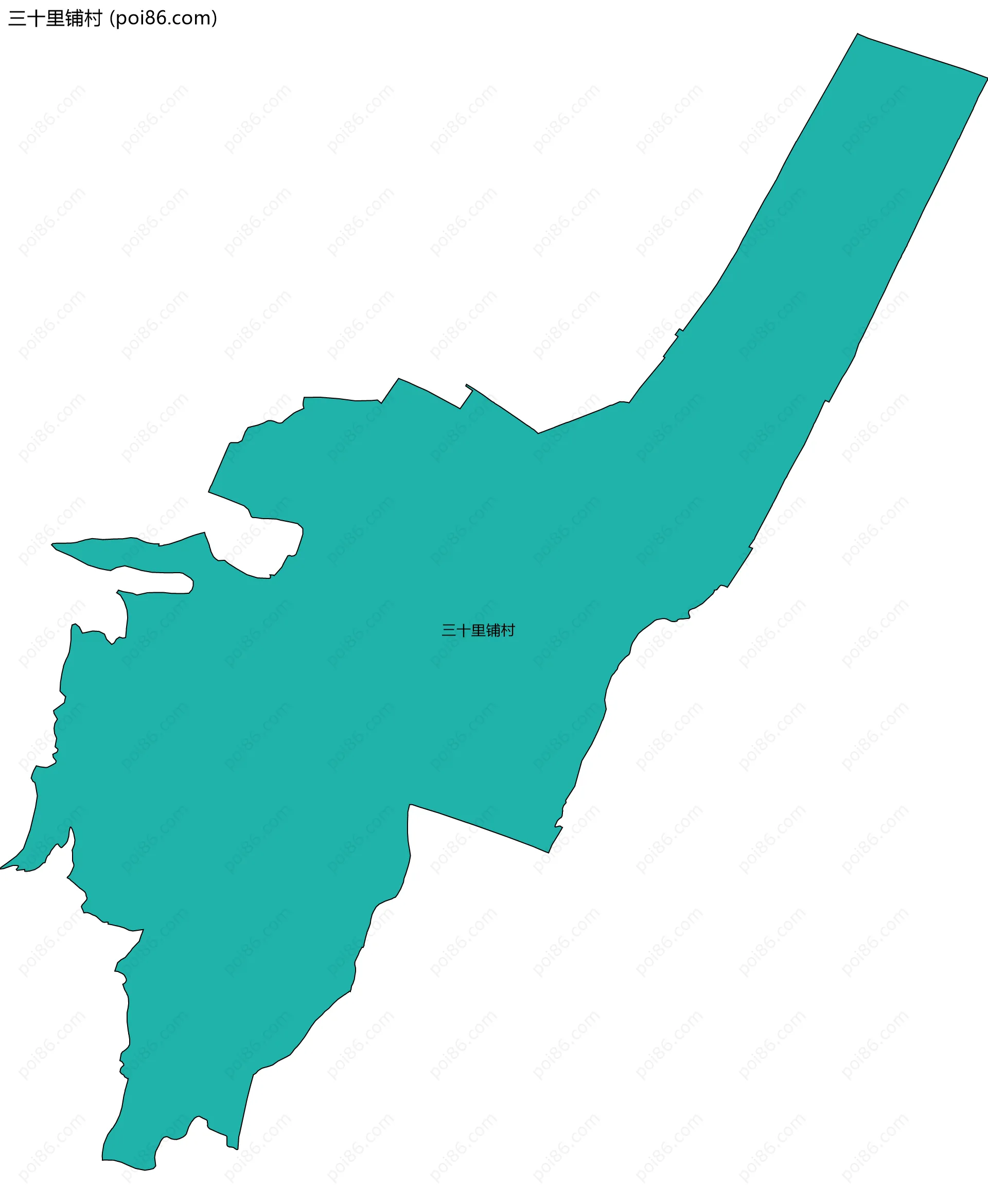 三十里铺村边界地图