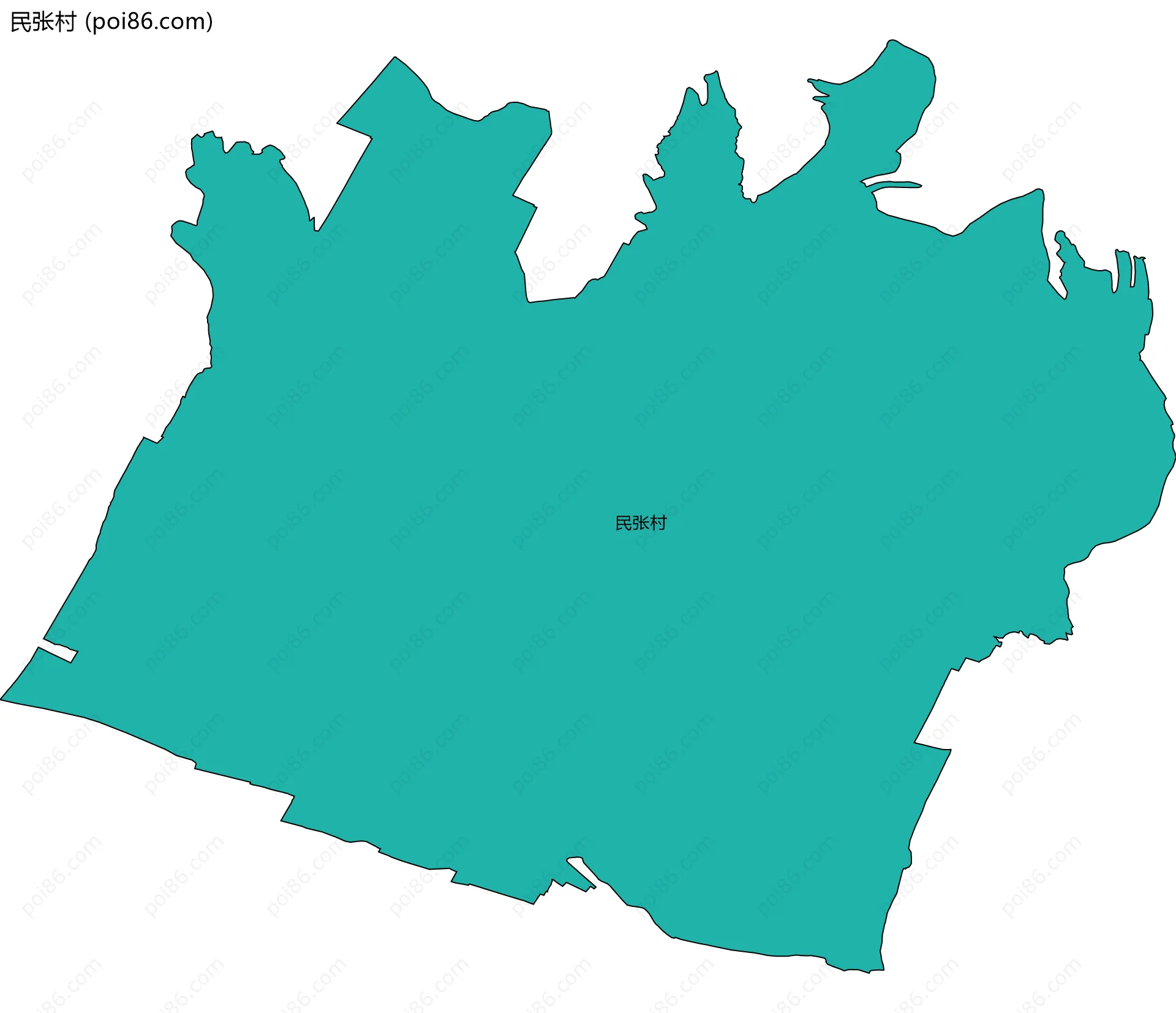 民张村边界地图