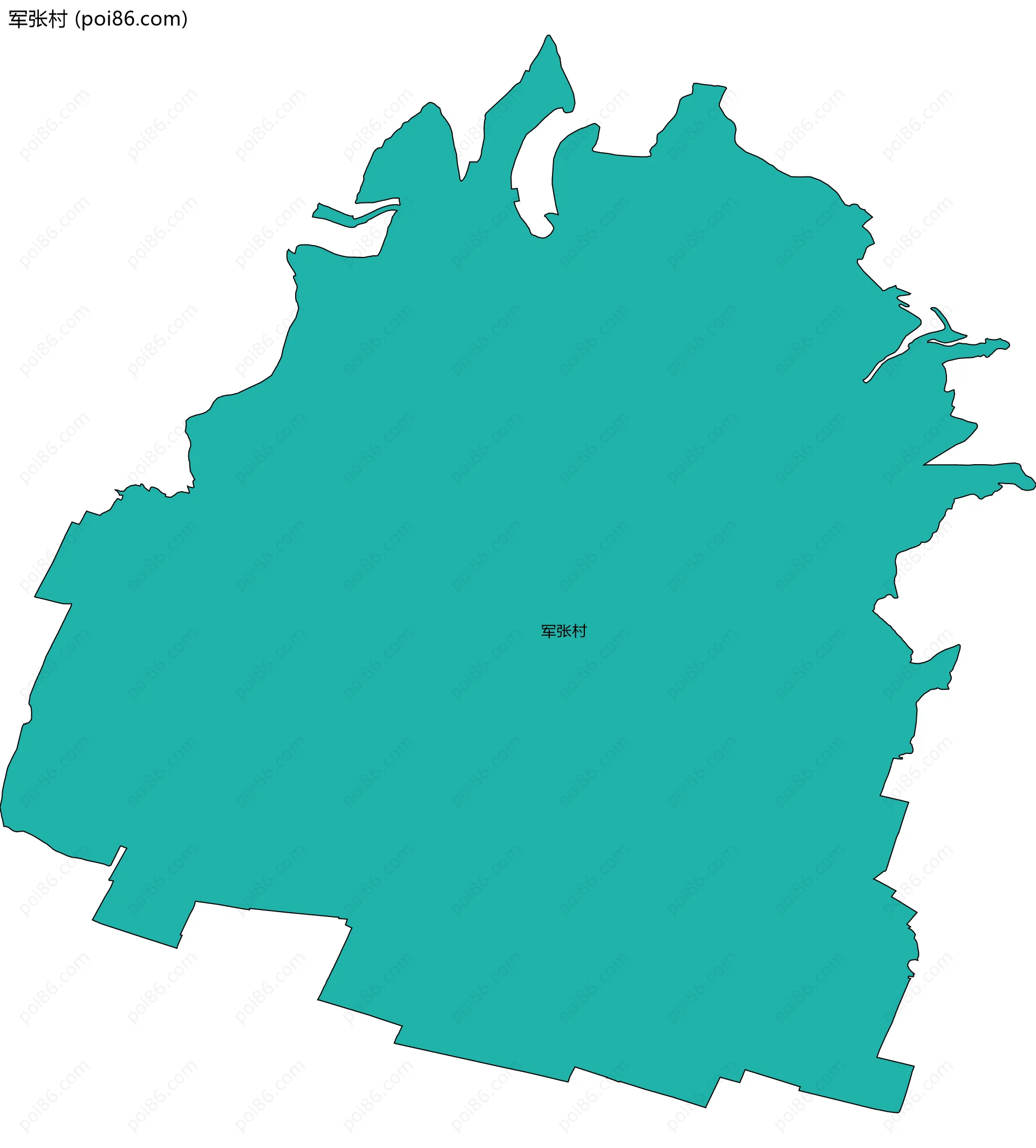 军张村边界地图