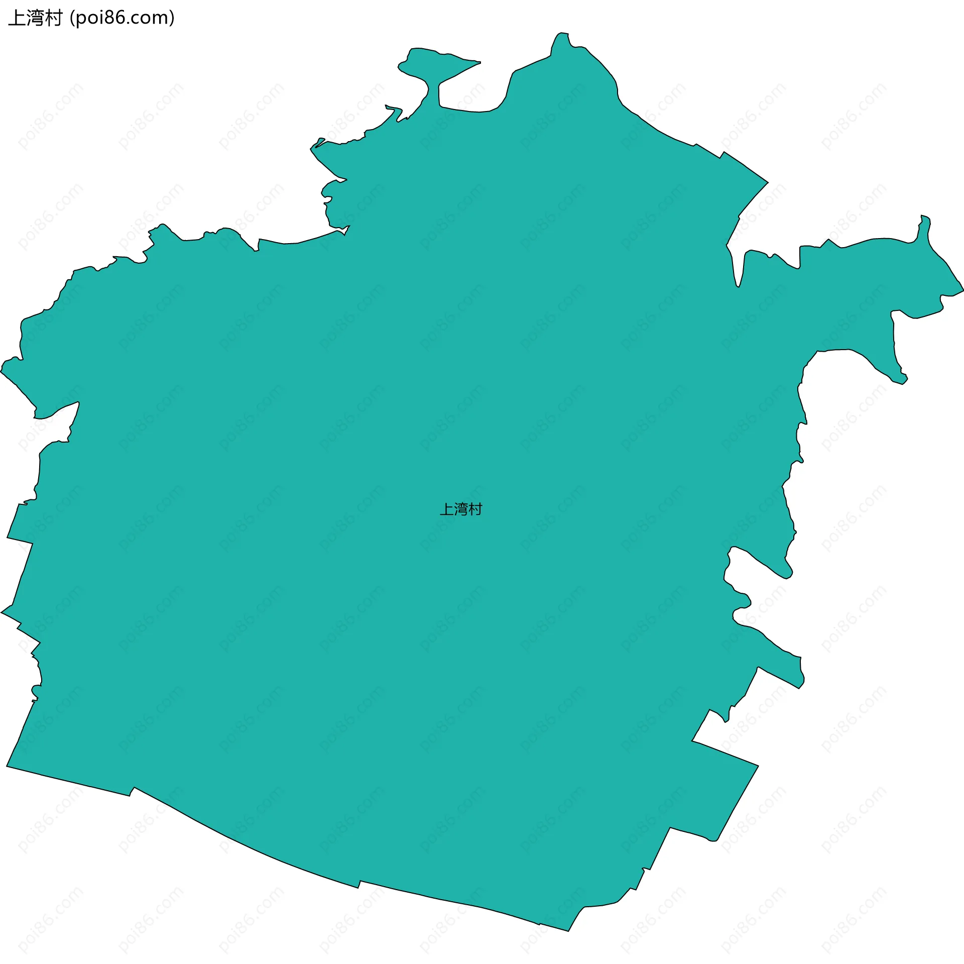 上湾村边界地图