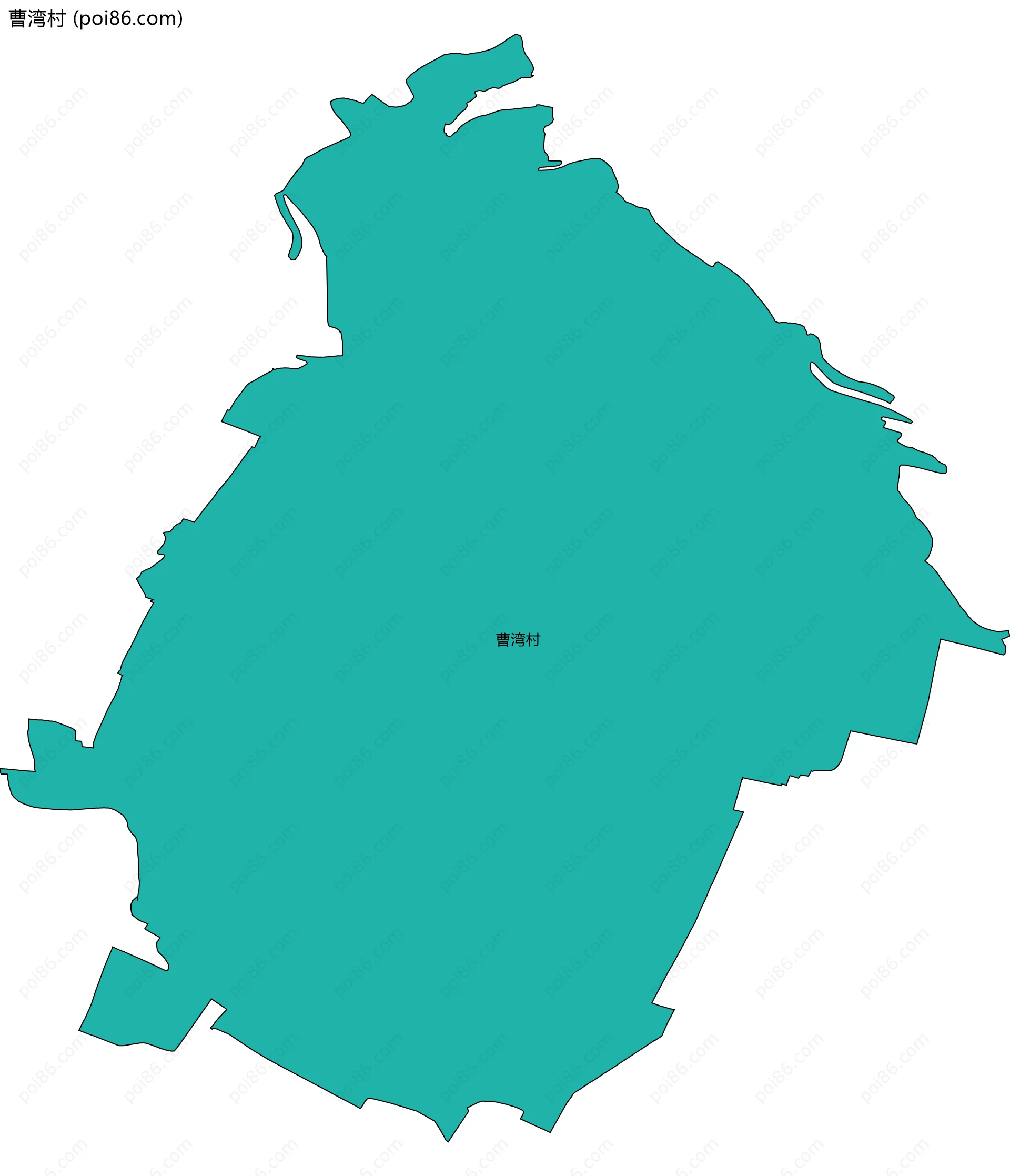 曹湾村边界地图