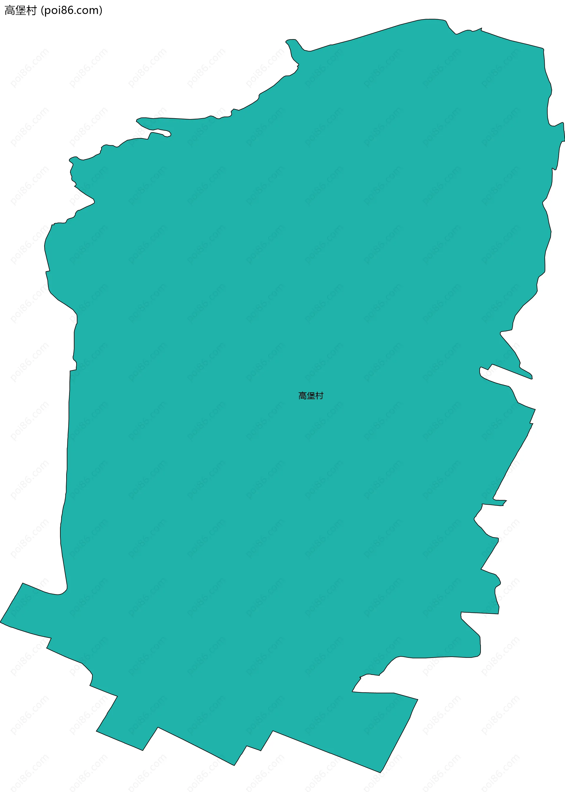 高堡村边界地图