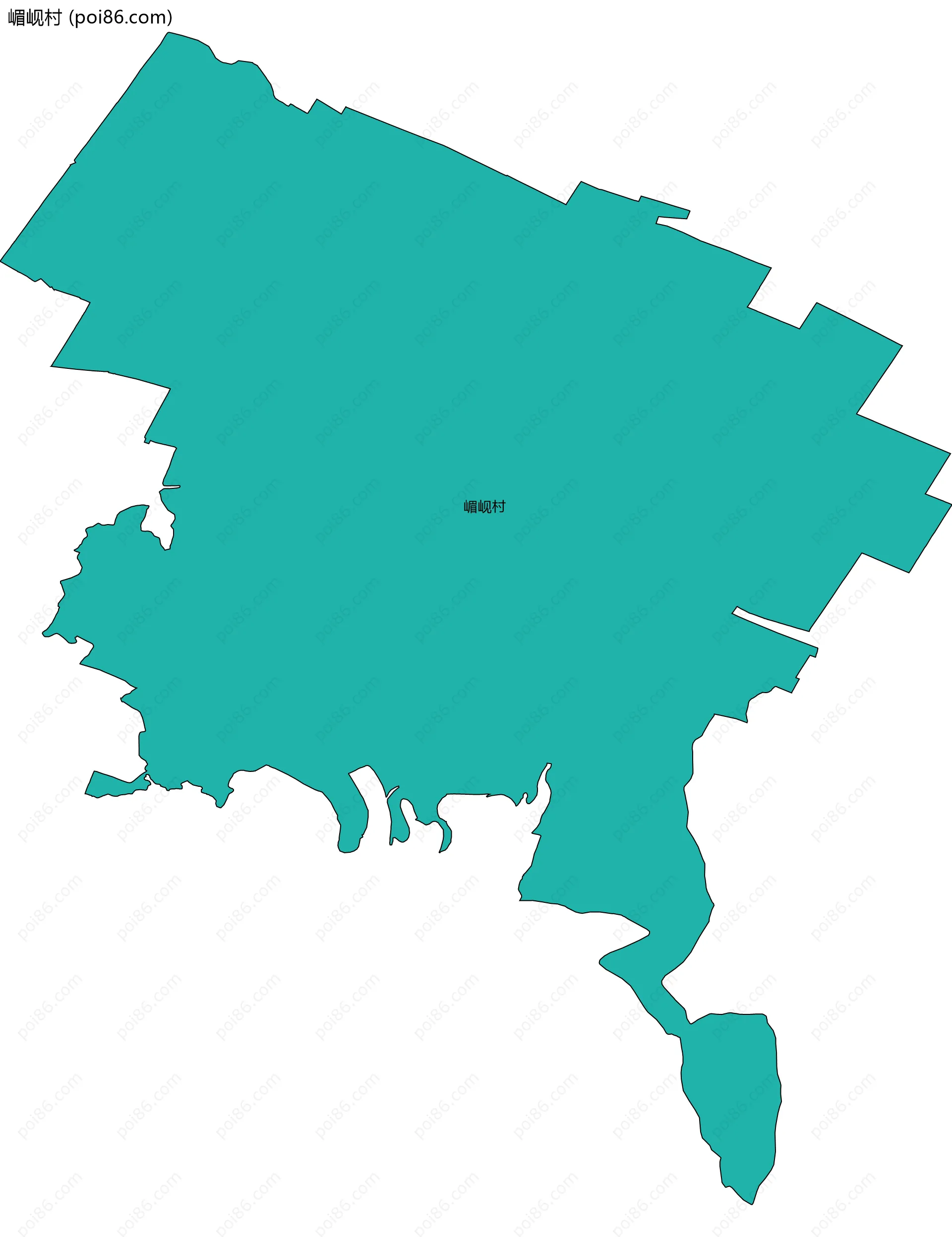 嵋岘村边界地图