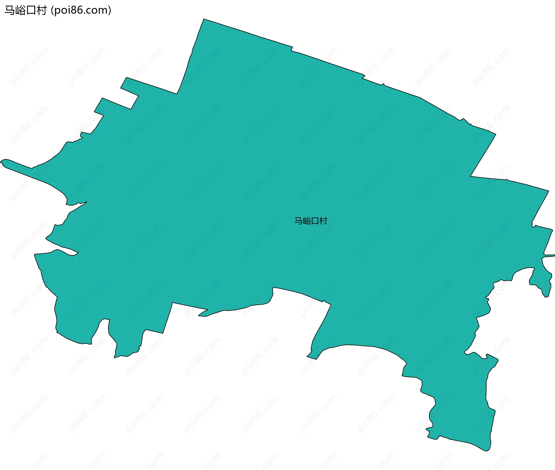 马峪口村边界地图