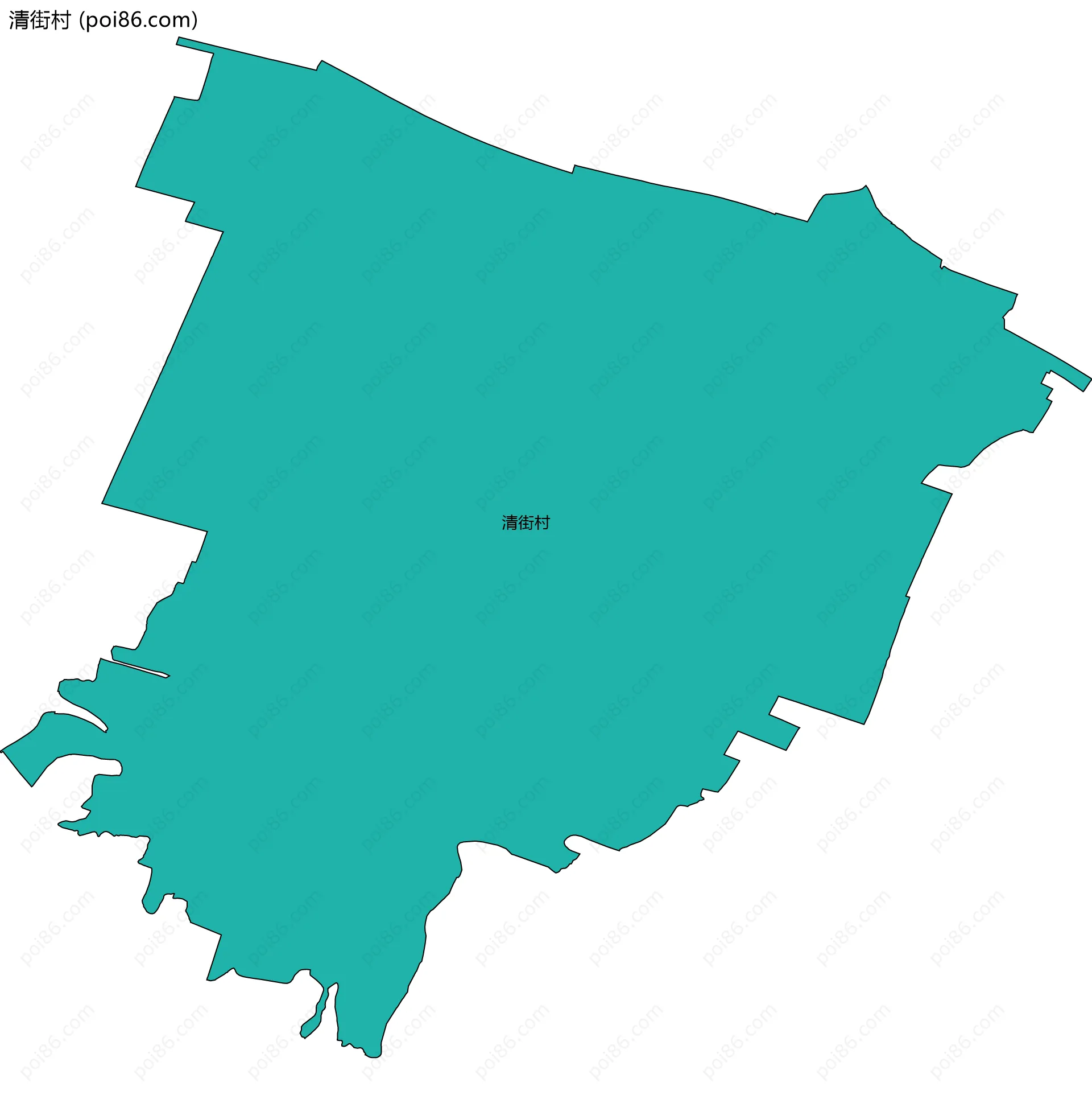 清街村边界地图