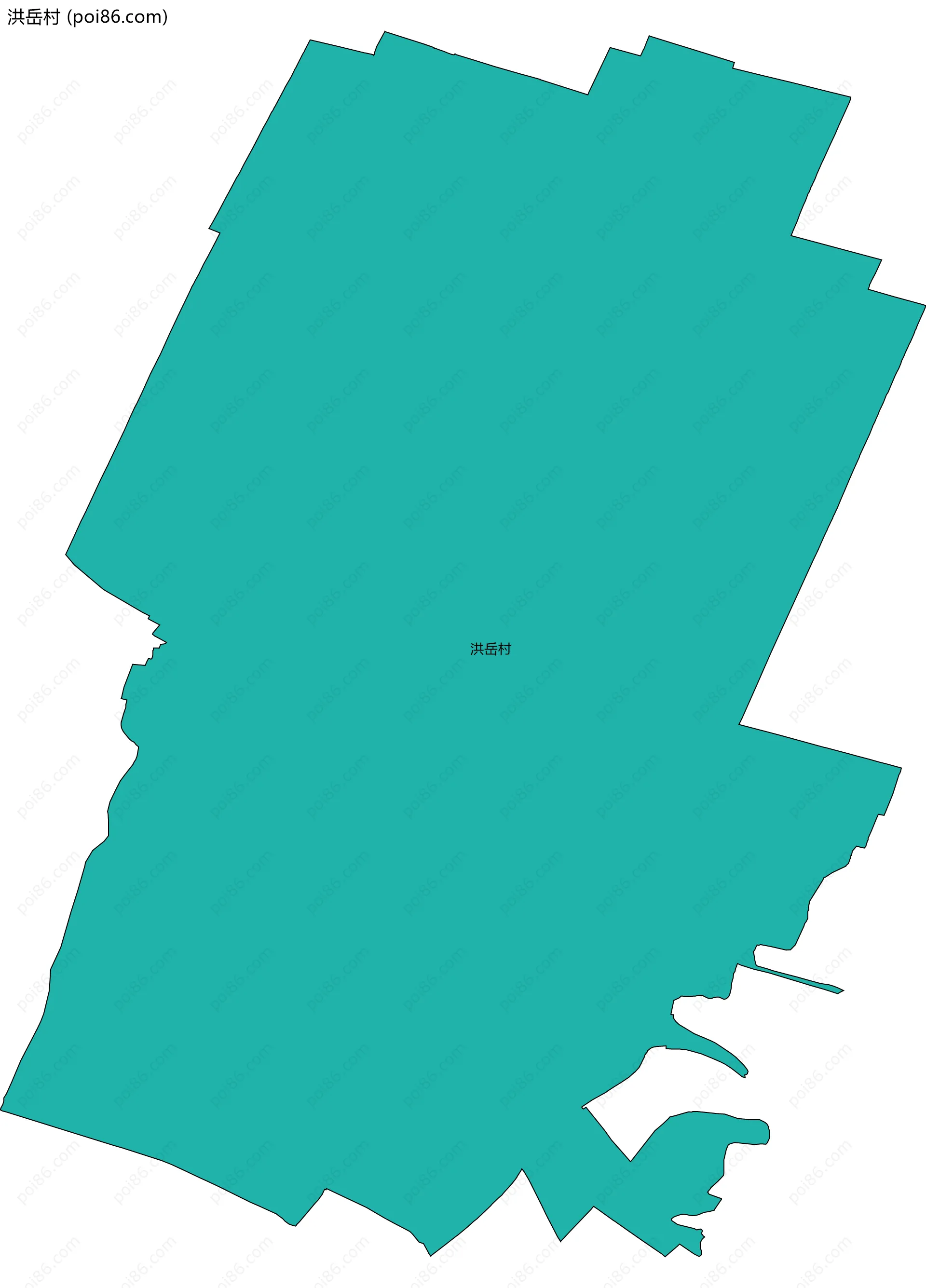 洪岳村边界地图