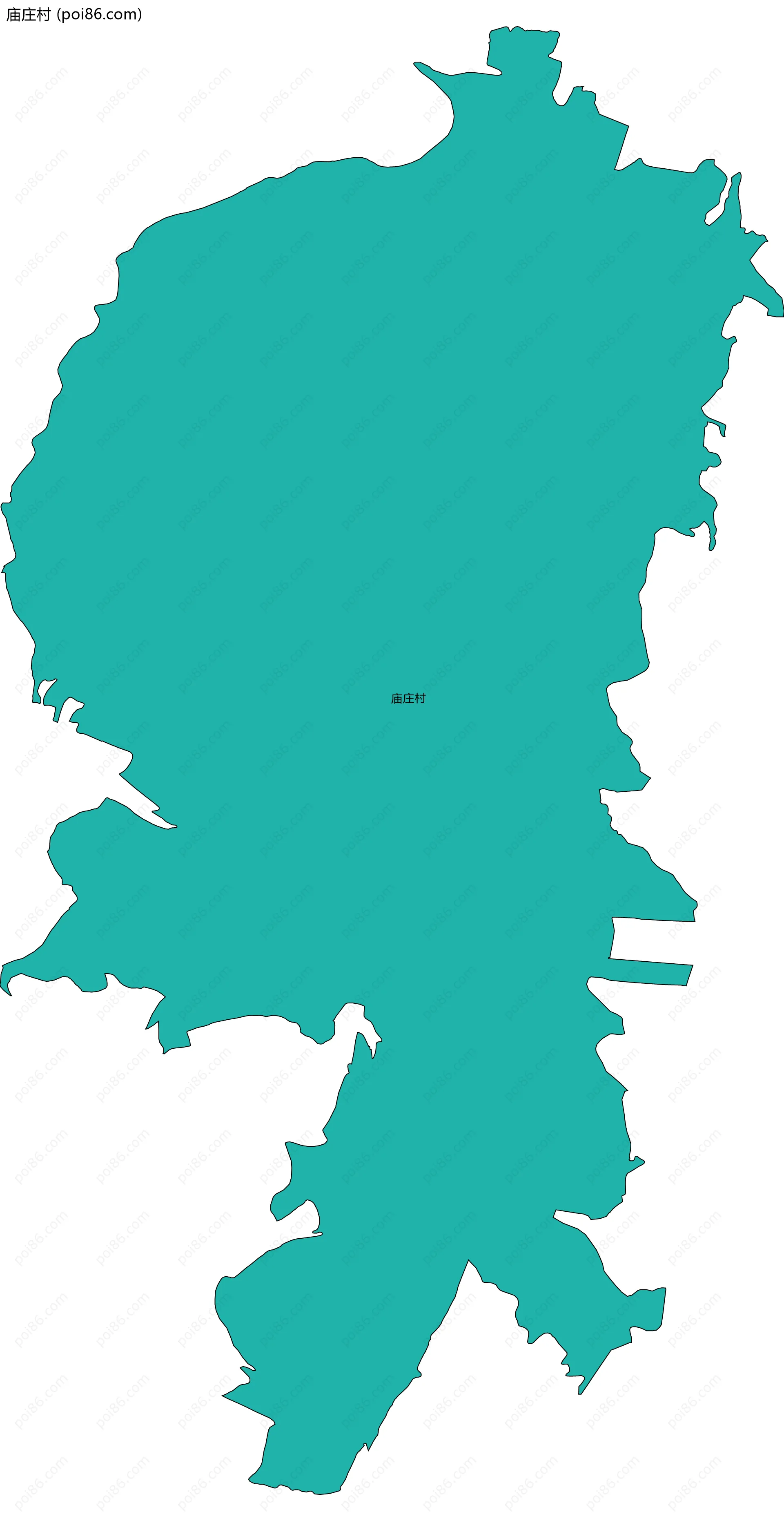 庙庄村边界地图