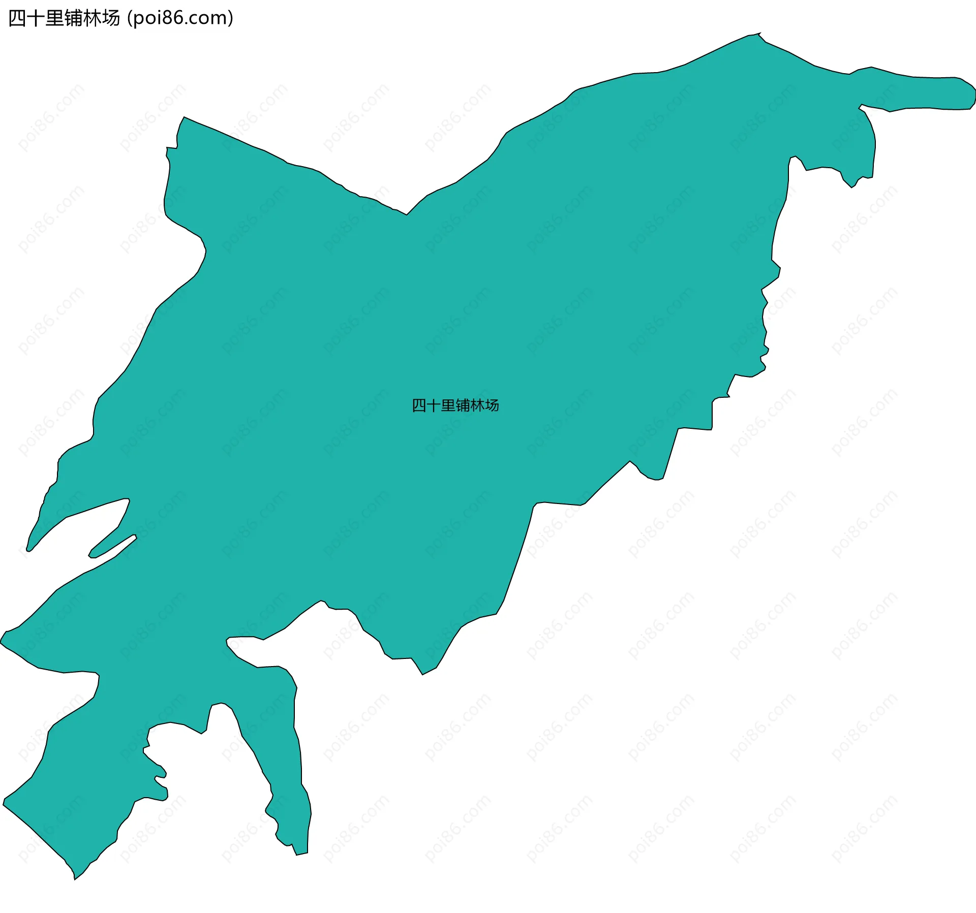四十里铺林场边界地图