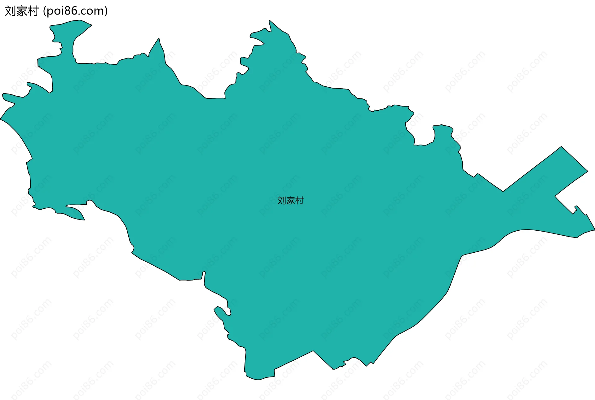 刘家村边界地图