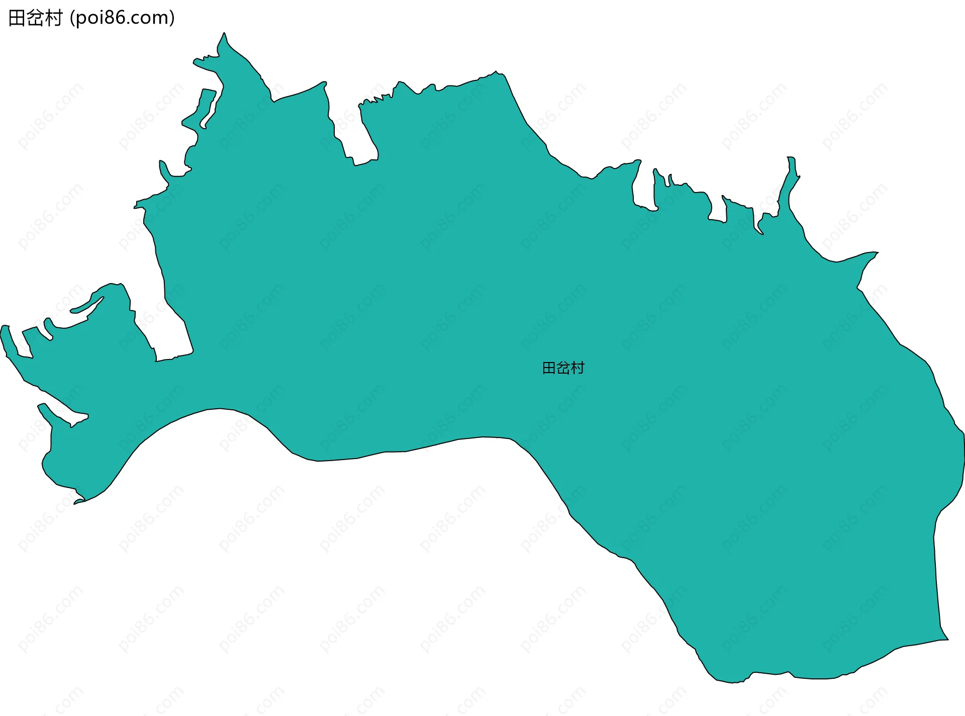 田岔村边界地图