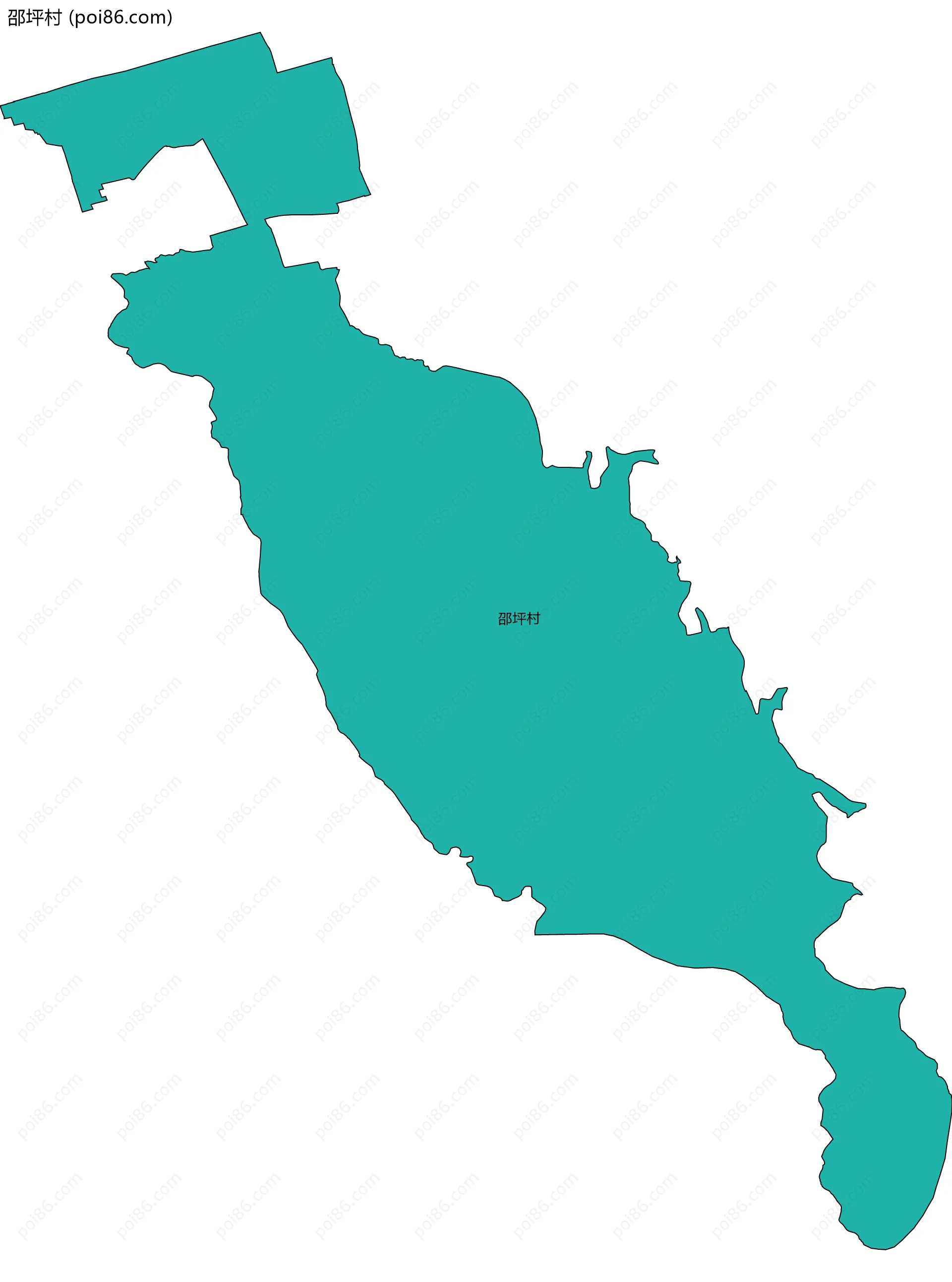 邵坪村边界地图