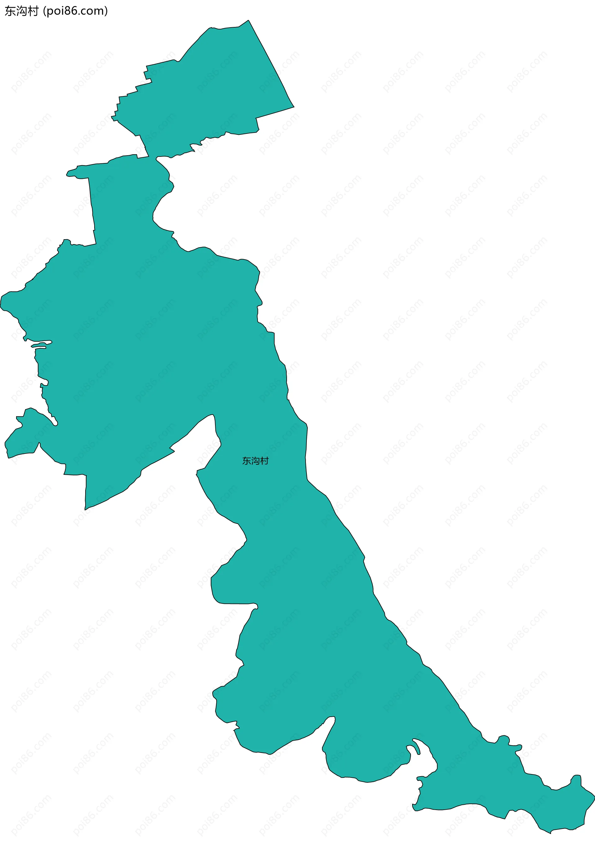 东沟村边界地图