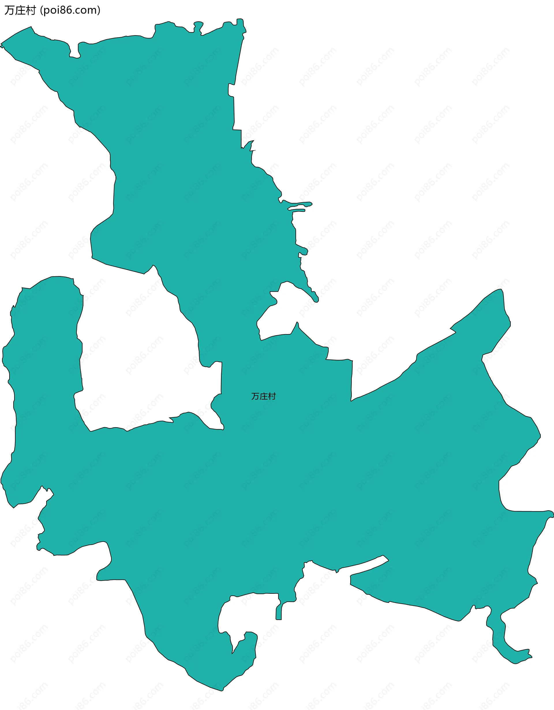 万庄村边界地图