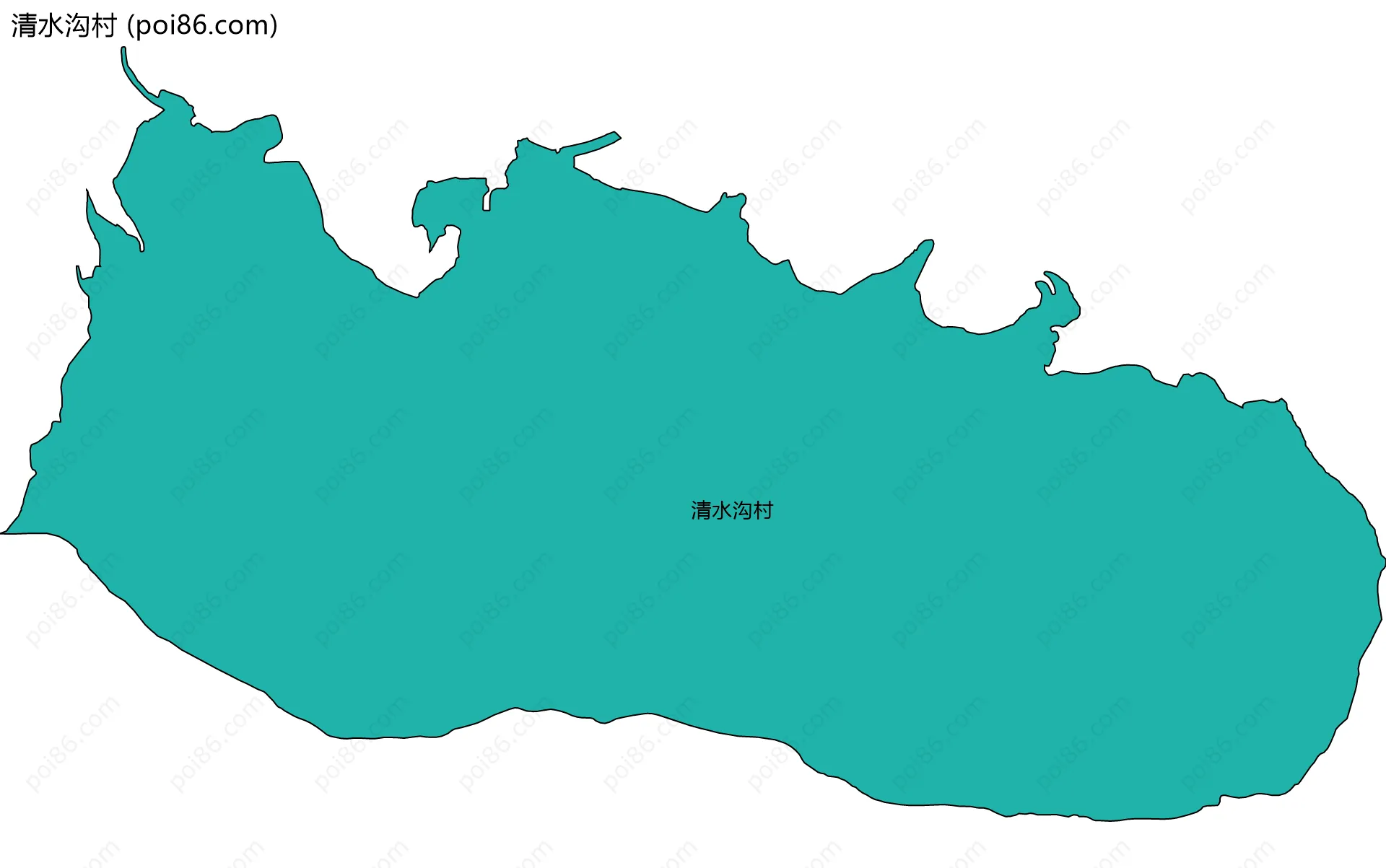 清水沟村边界地图