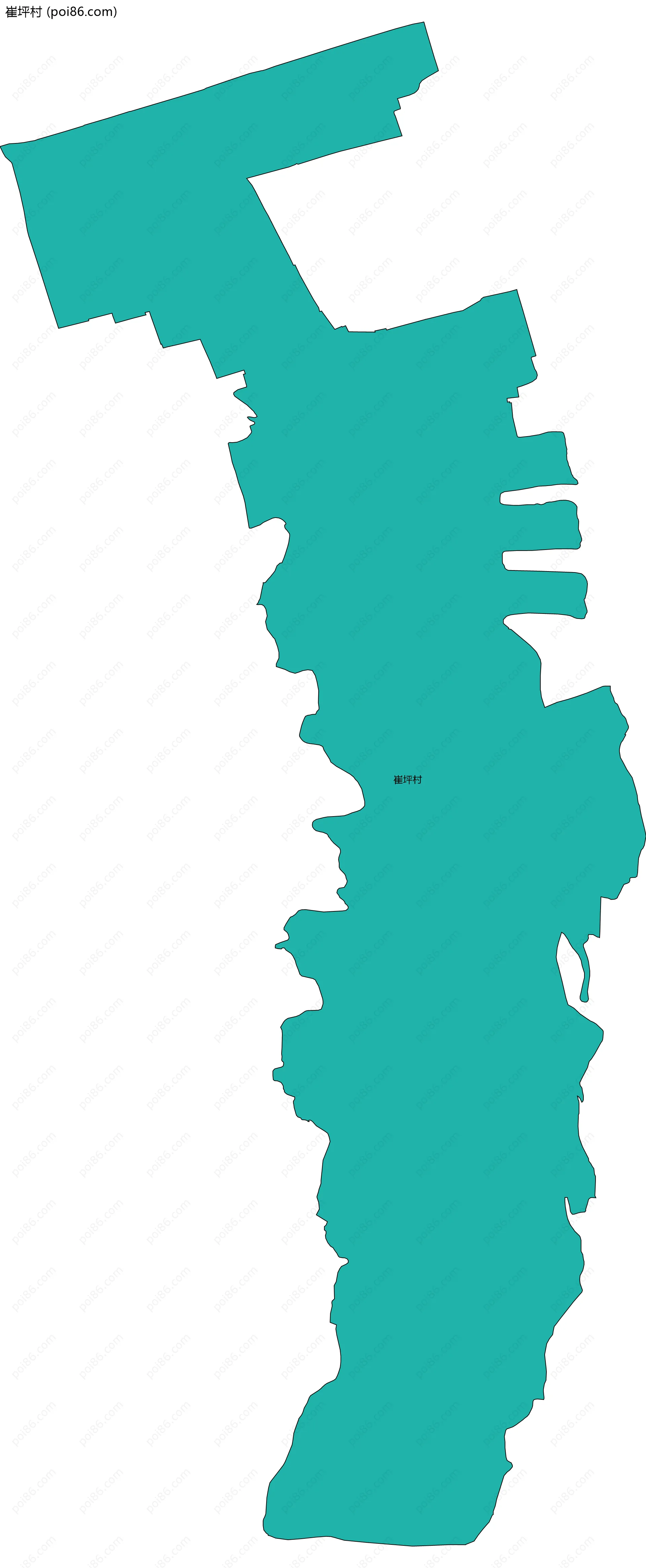 崔坪村边界地图