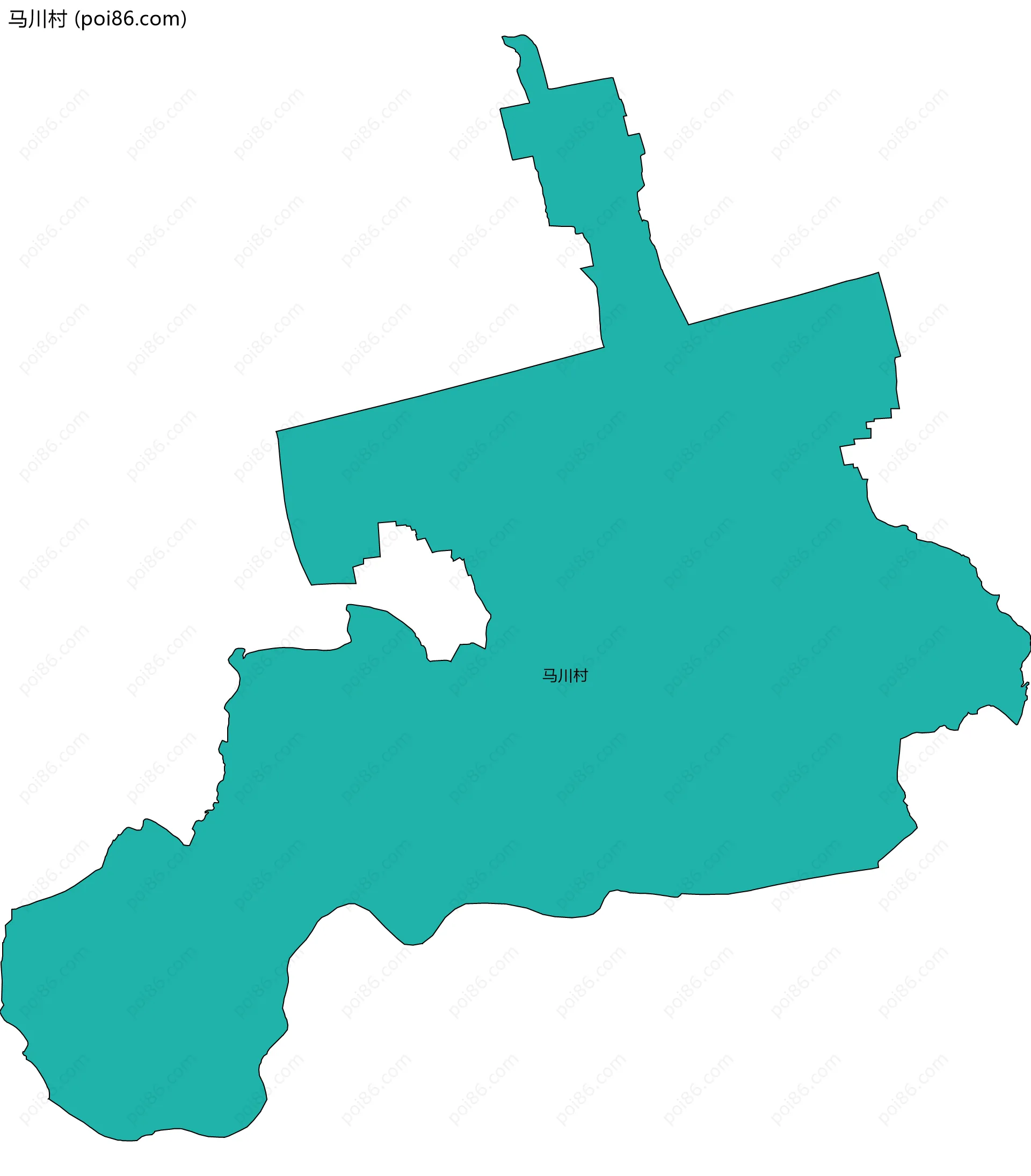 马川村边界地图
