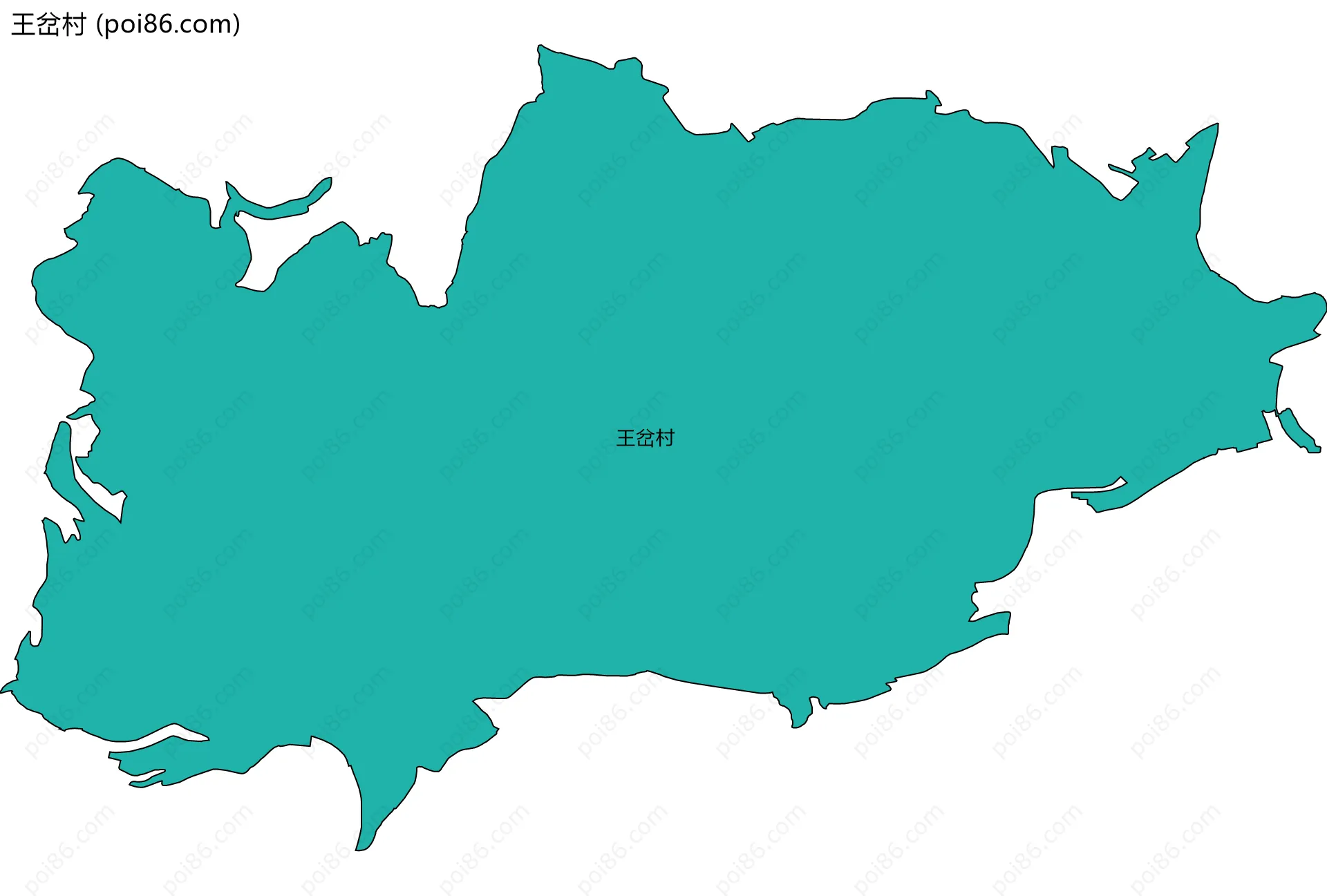 王岔村边界地图