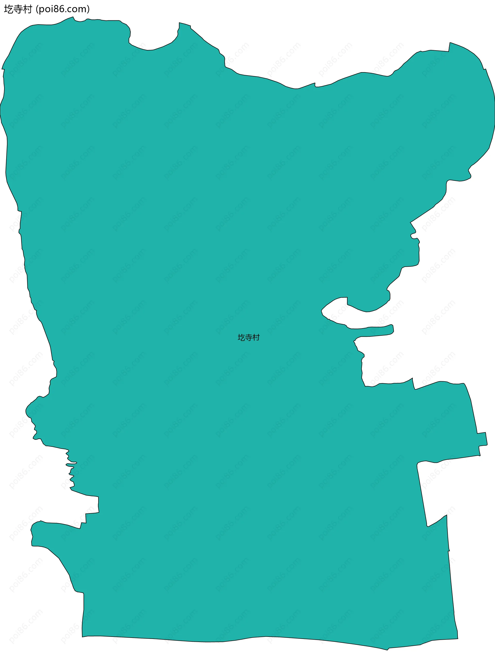 圪寺村边界地图