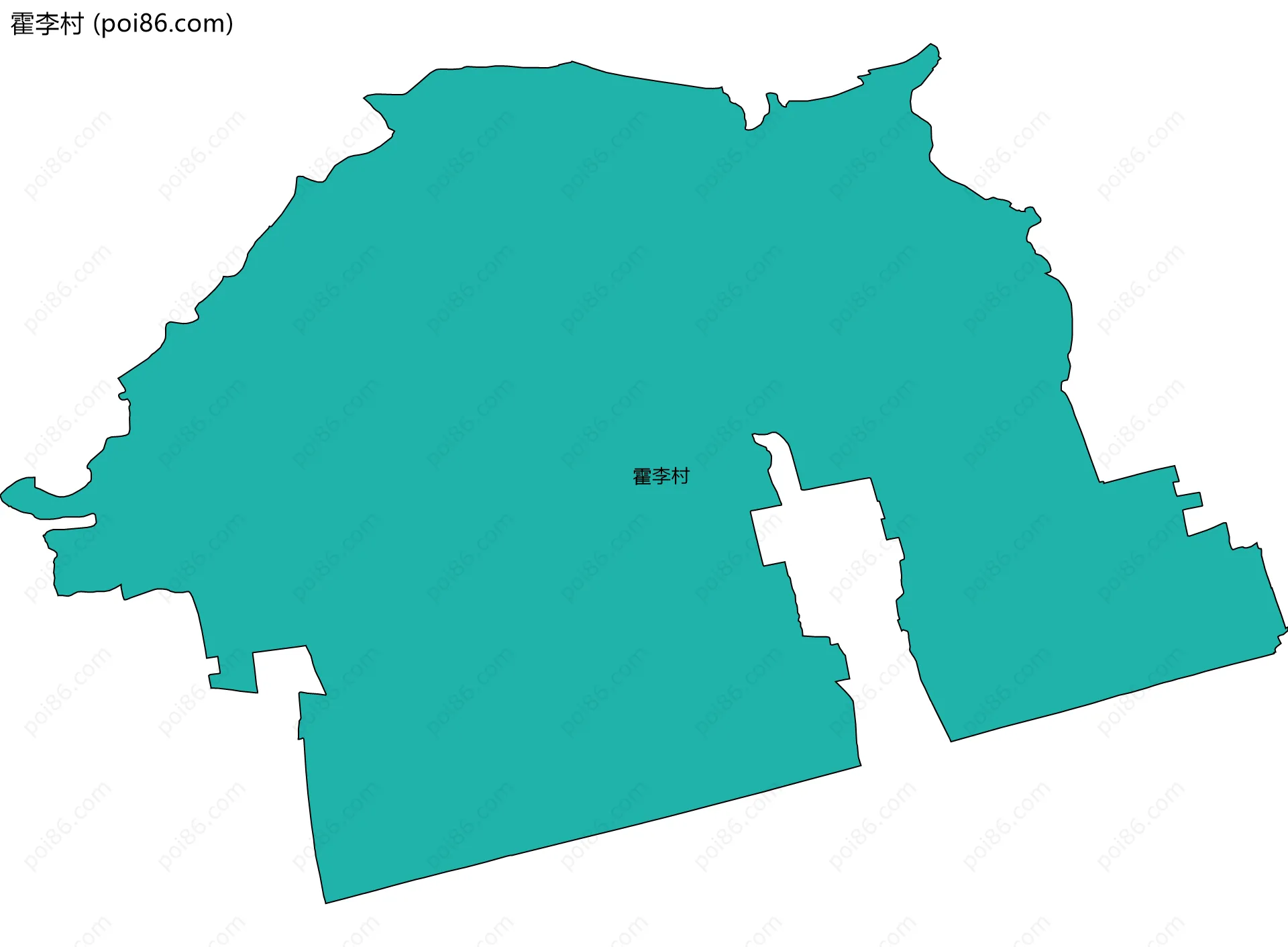 霍李村边界地图