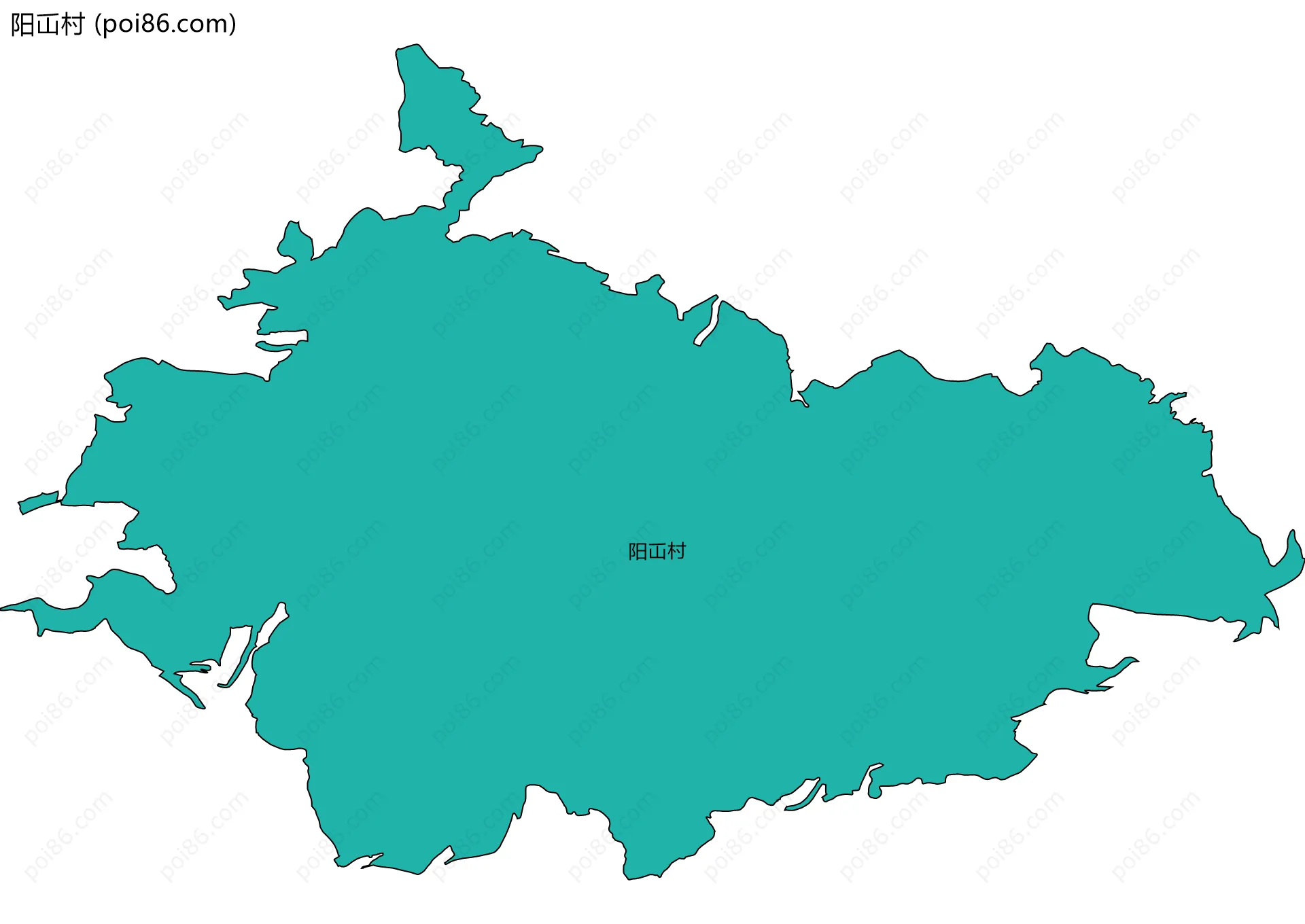 阳屲村边界地图