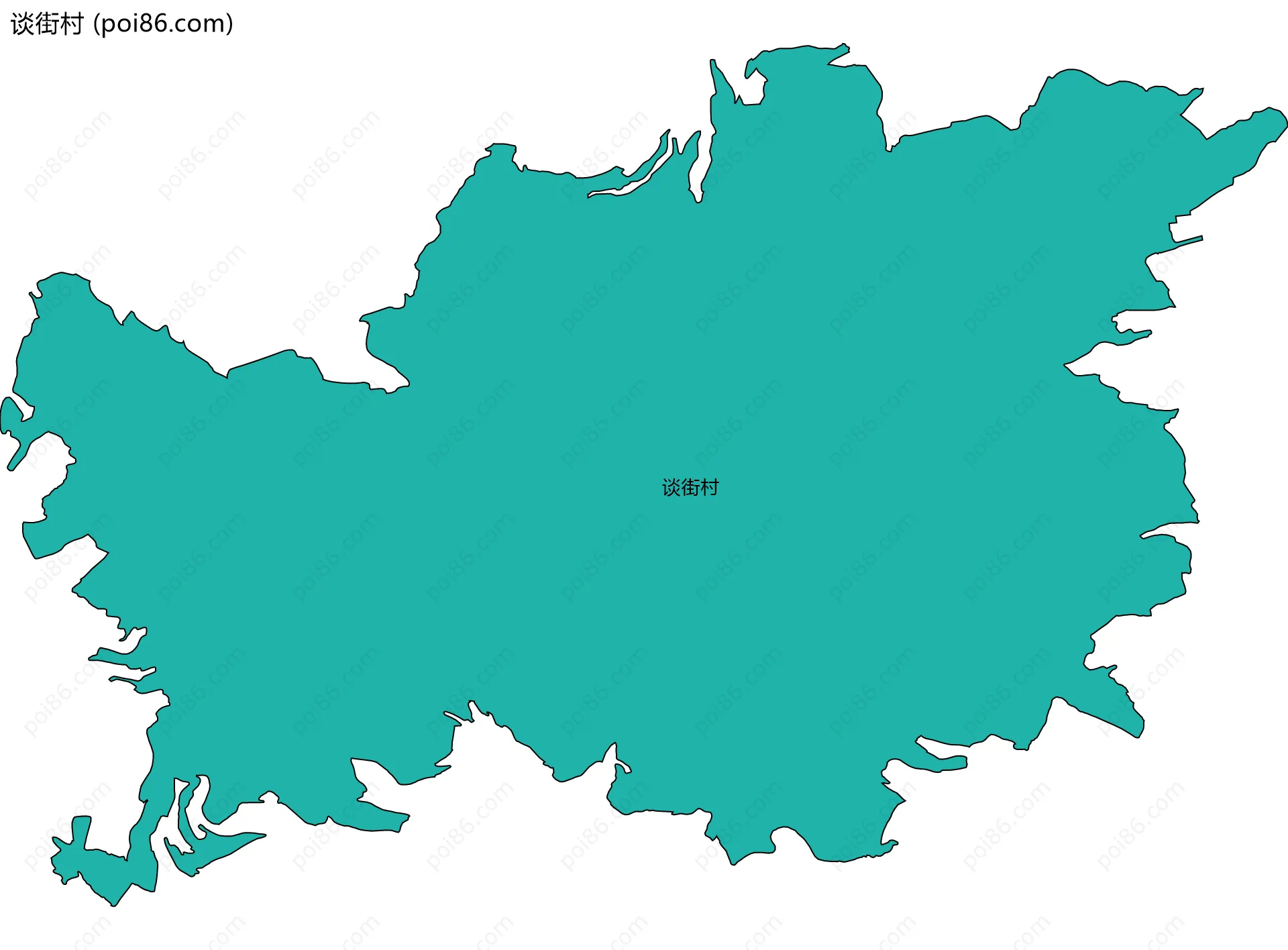 谈街村边界地图