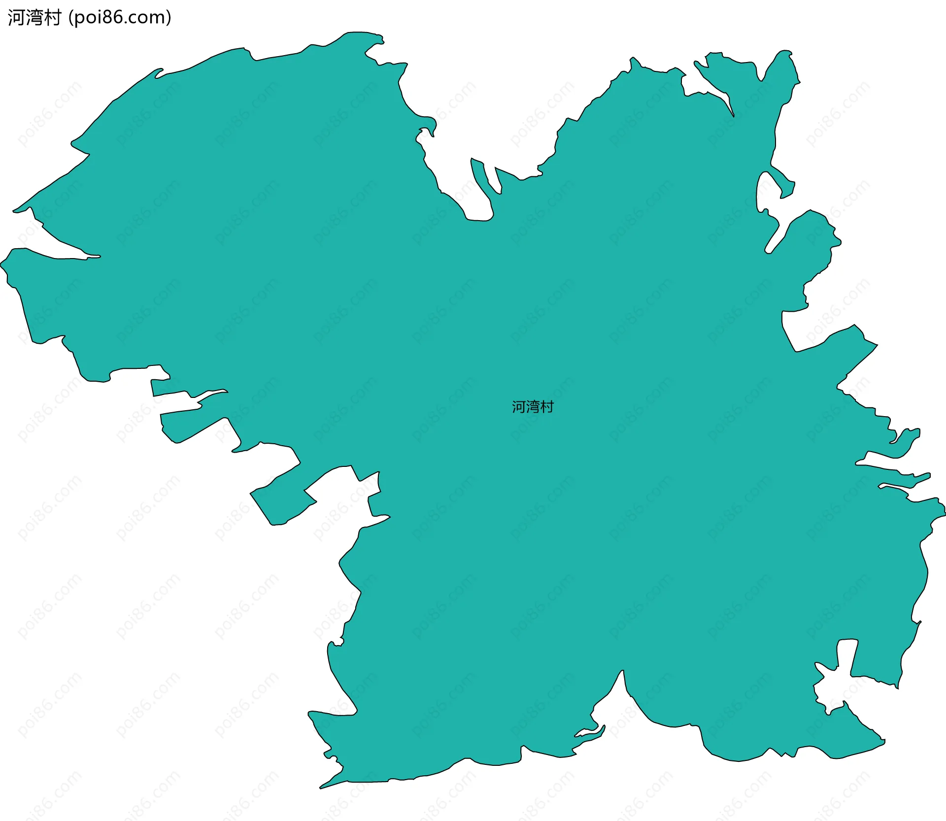 河湾村边界地图