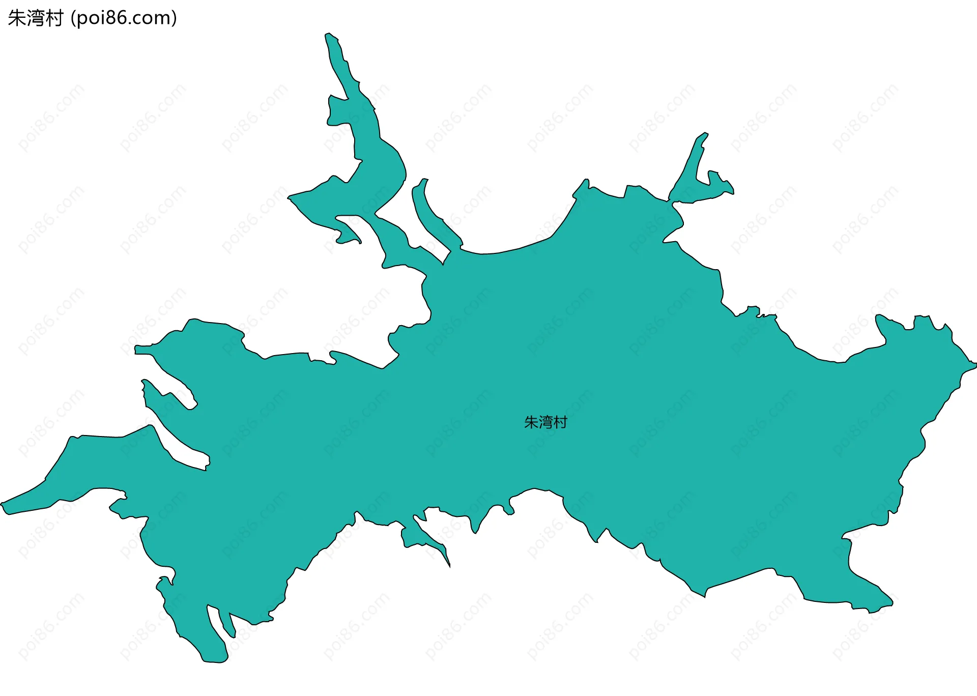 朱湾村边界地图