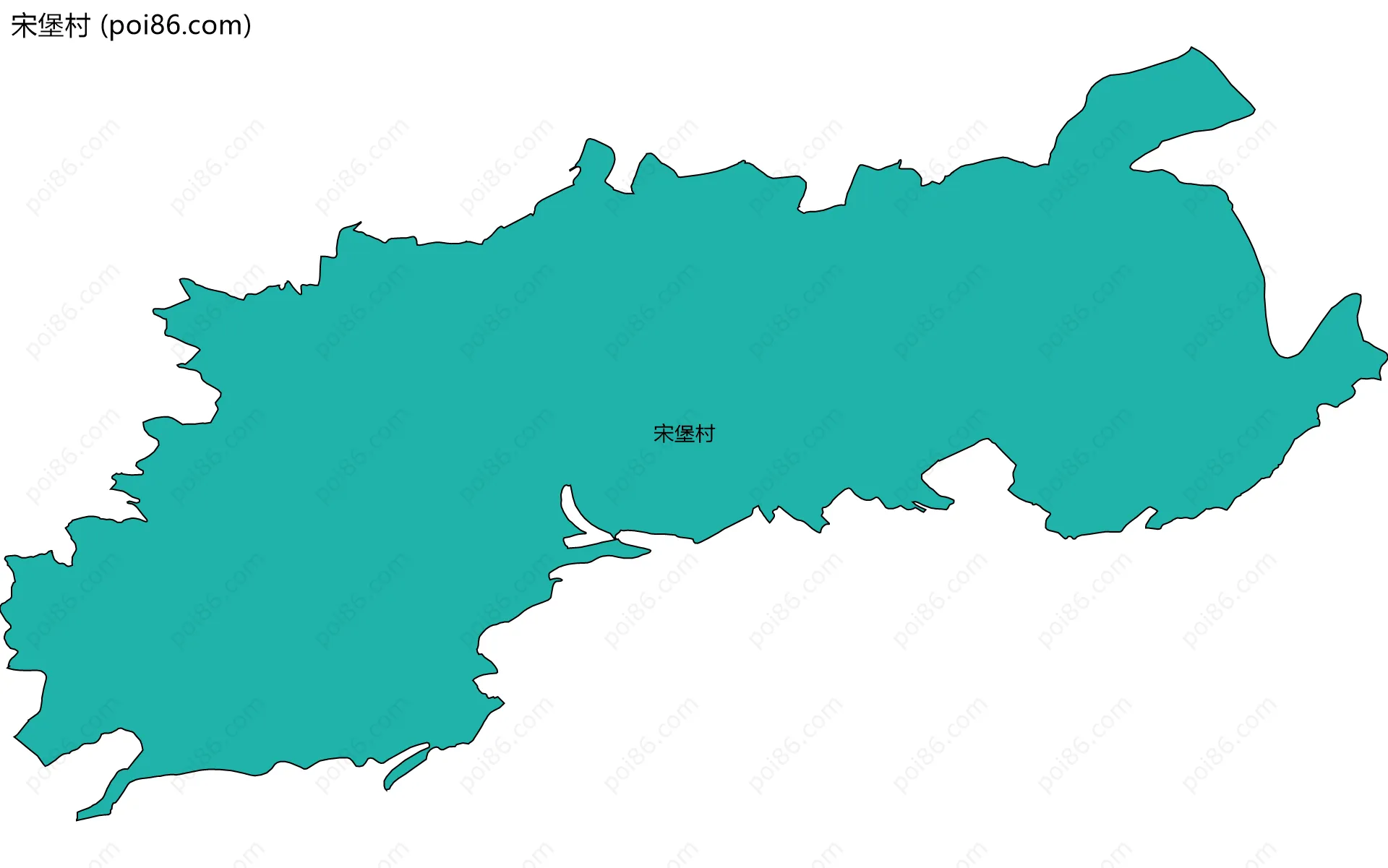 宋堡村边界地图