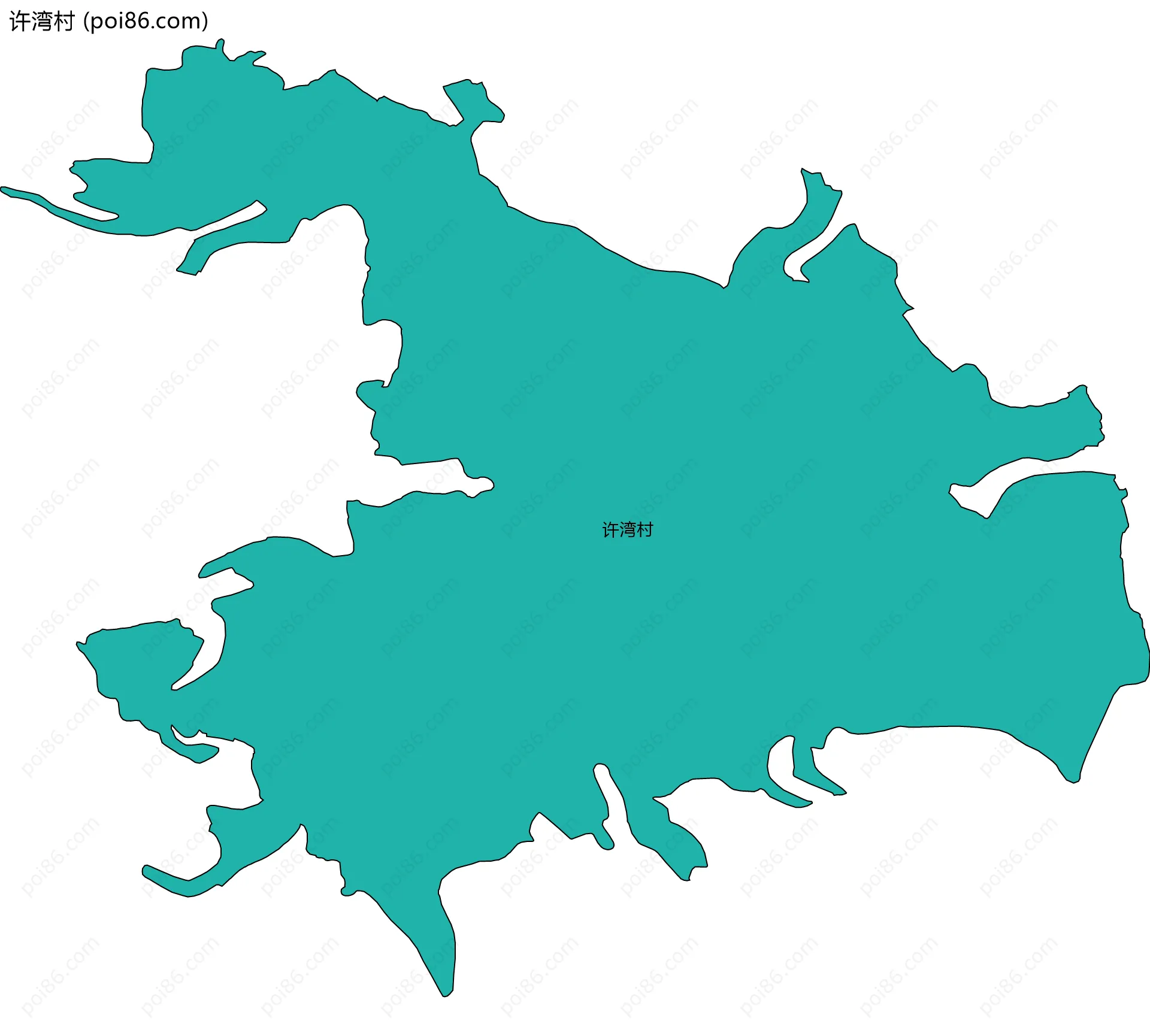 许湾村边界地图
