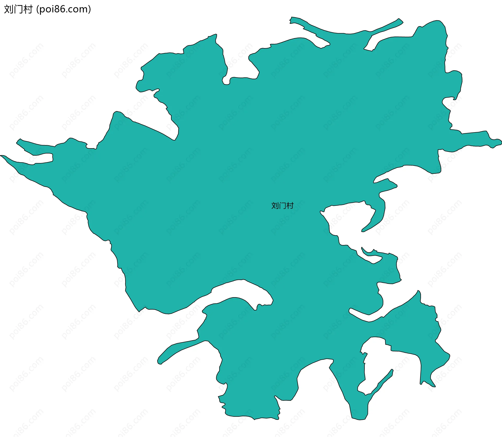 刘门村边界地图