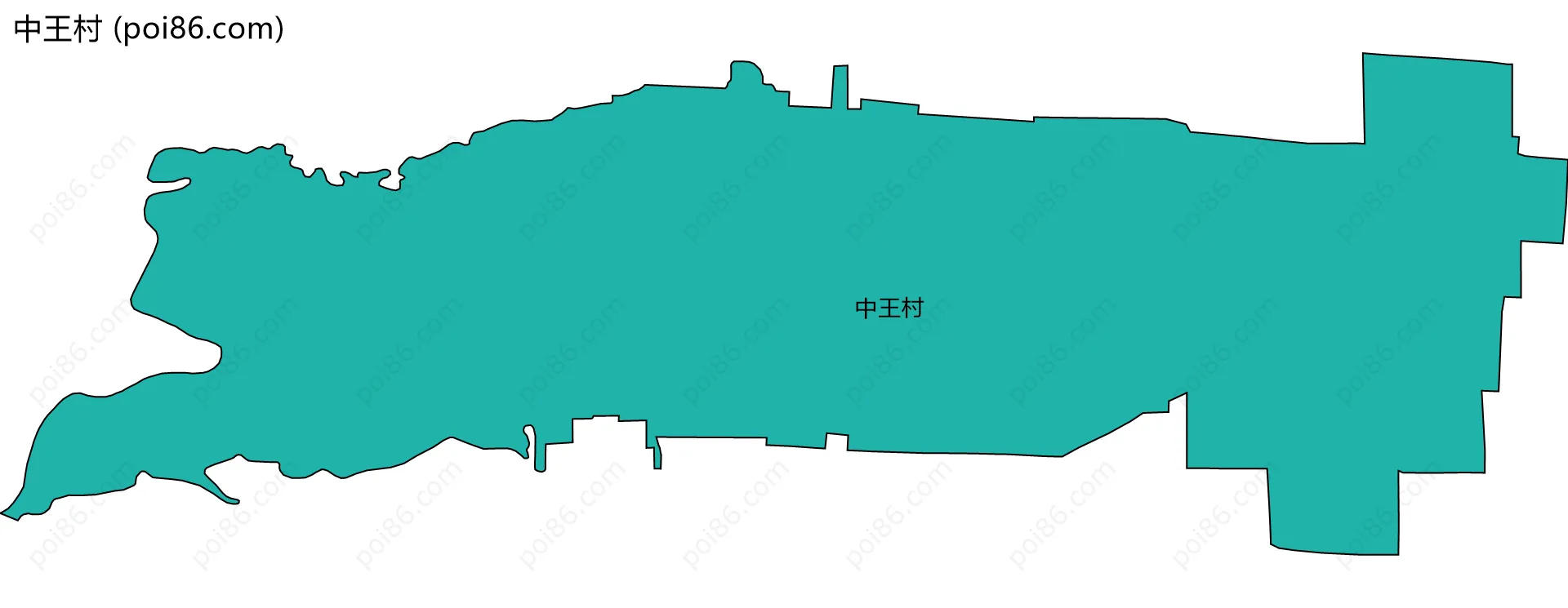 中王村边界地图