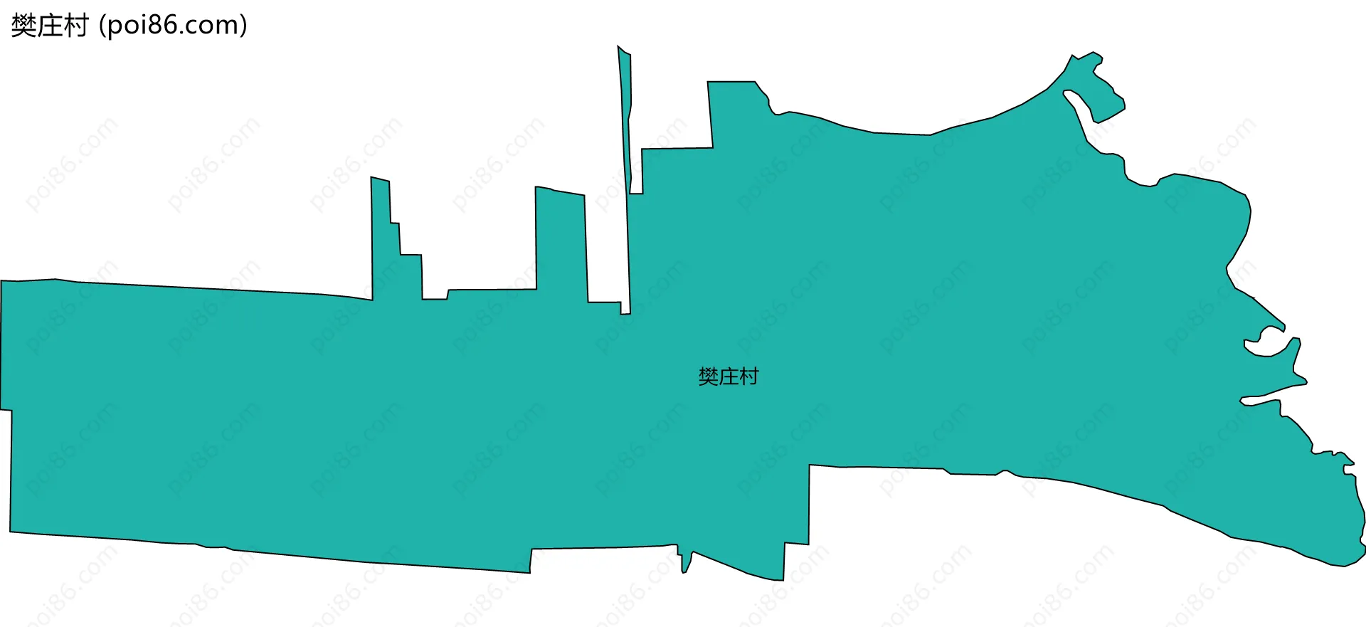 樊庄村边界地图