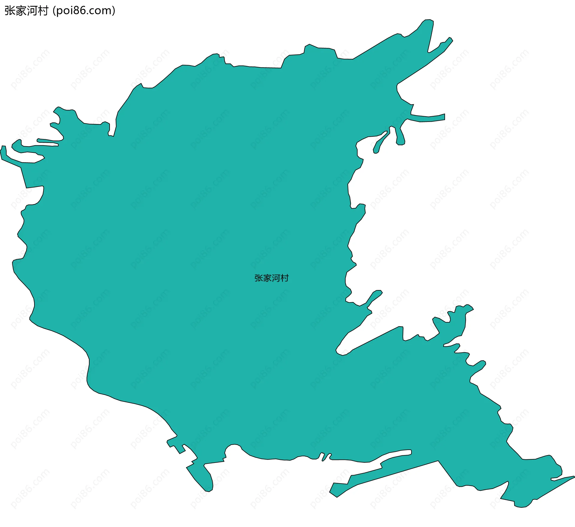 张家河村边界地图