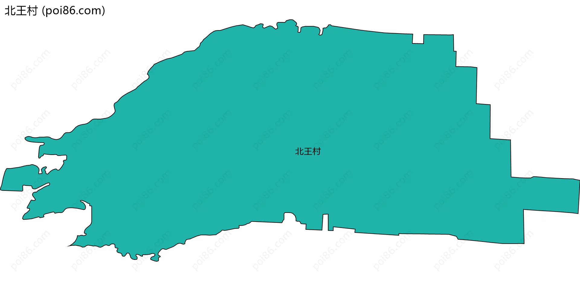 北王村边界地图