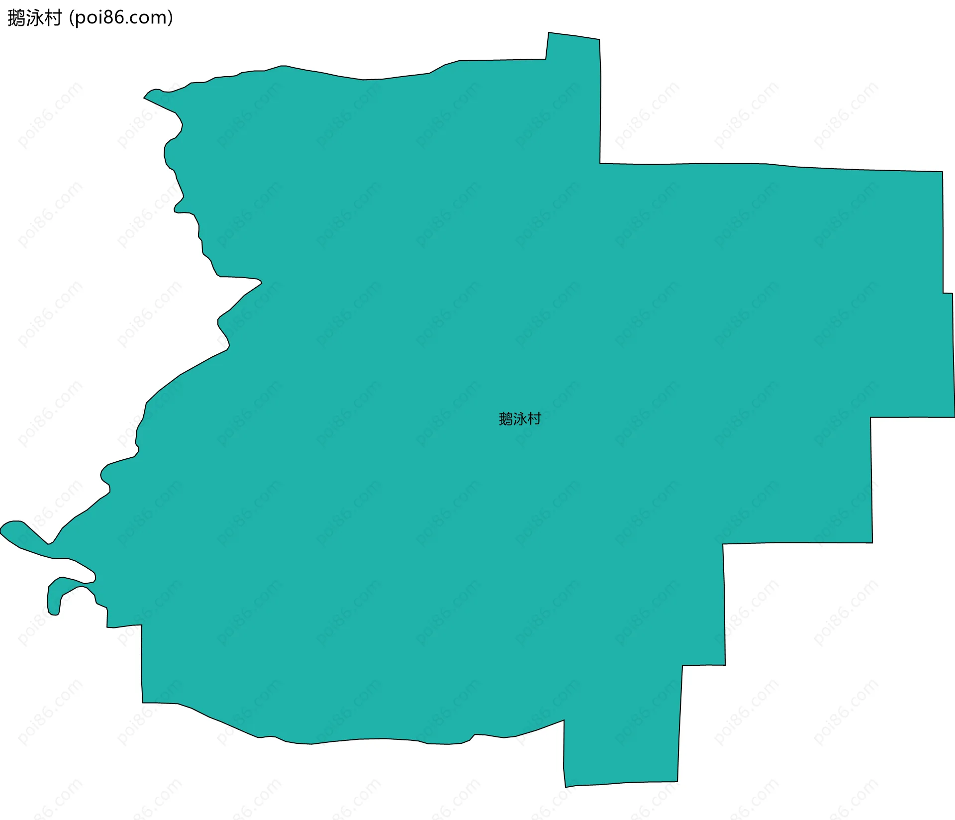 鹅泳村边界地图