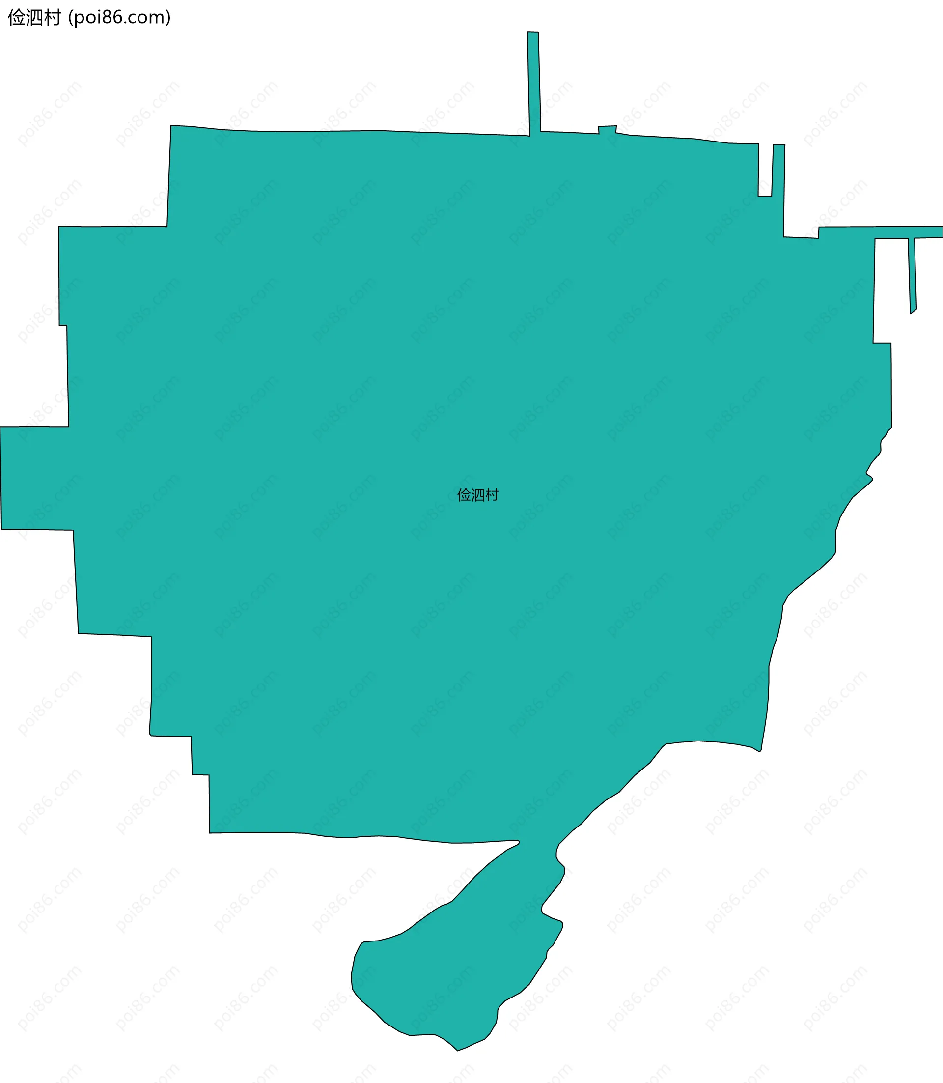 俭泗村边界地图