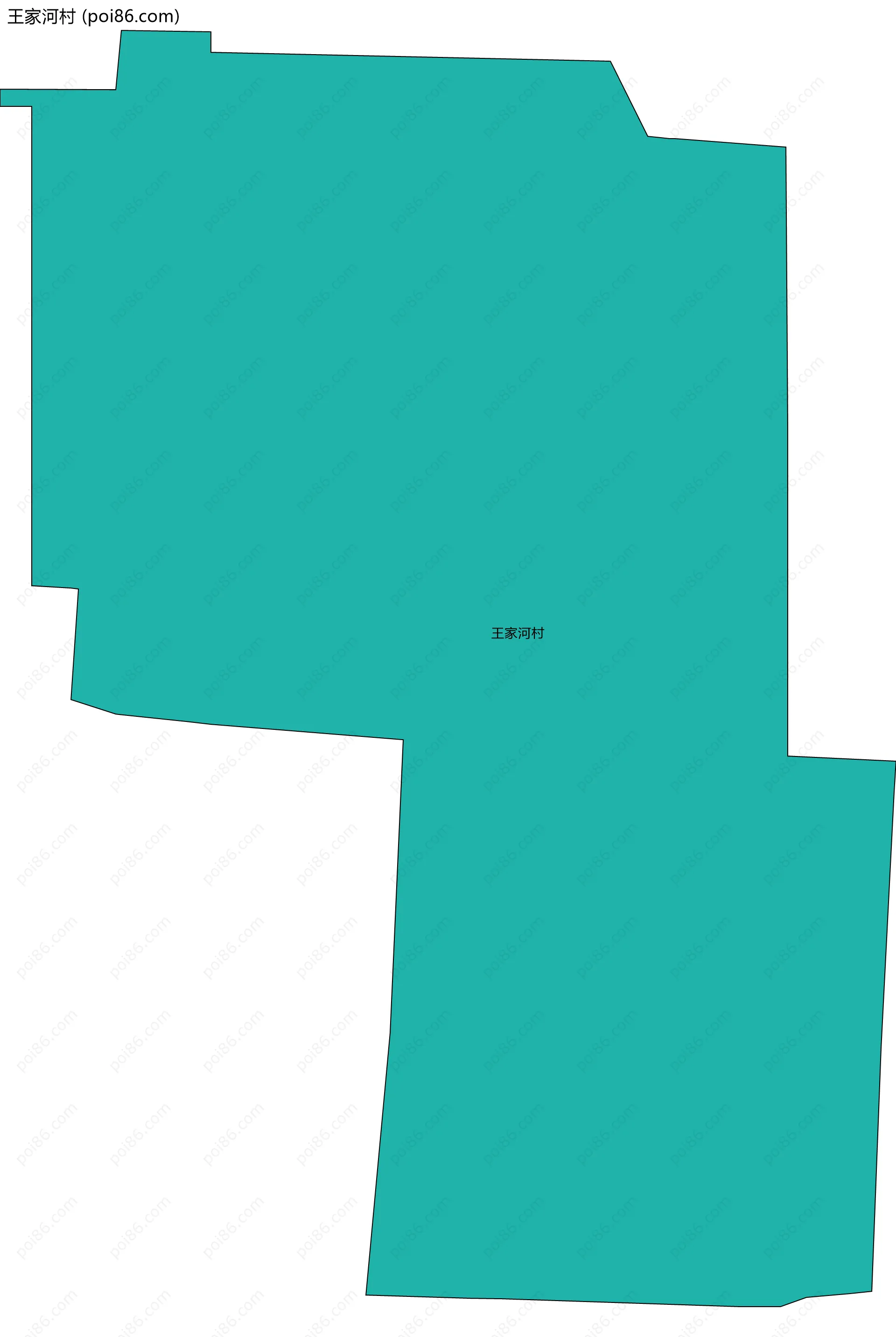 王家河村边界地图