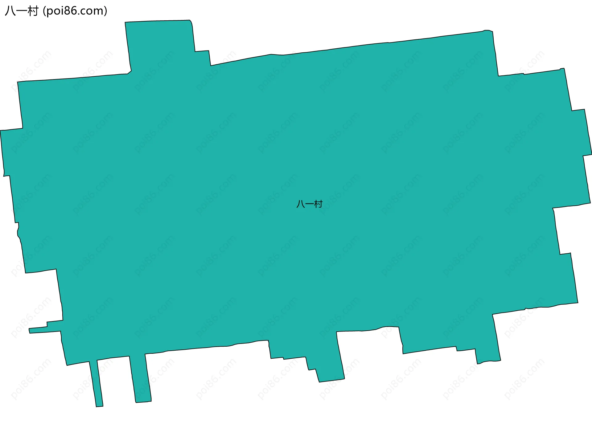 八一村边界地图
