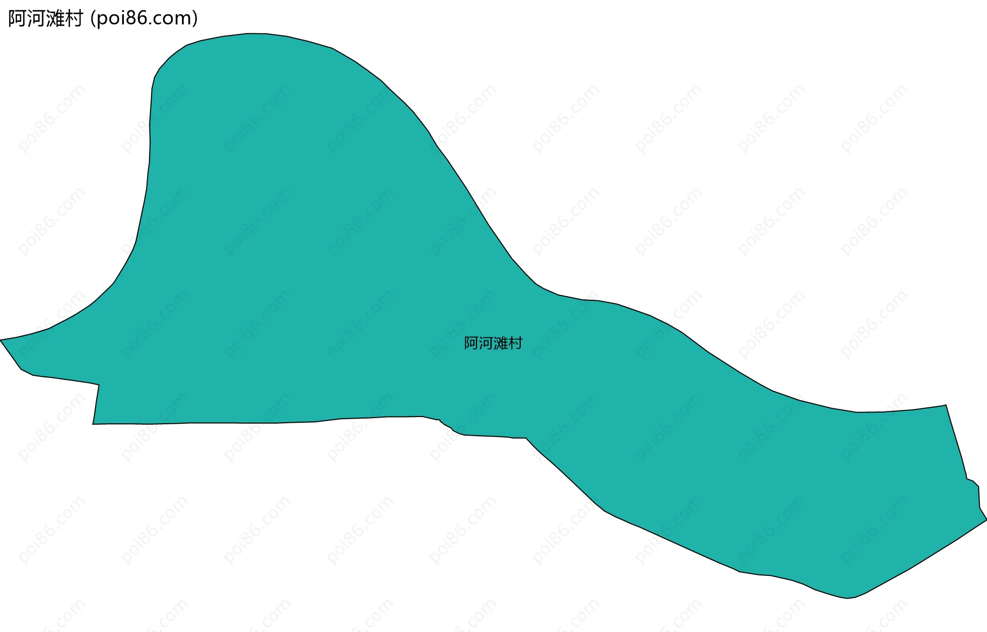 阿河滩村边界地图