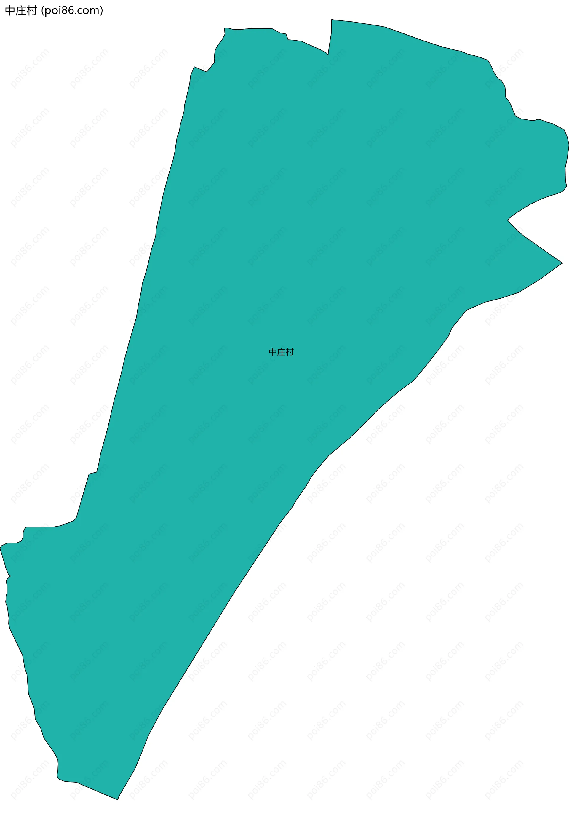 中庄村边界地图