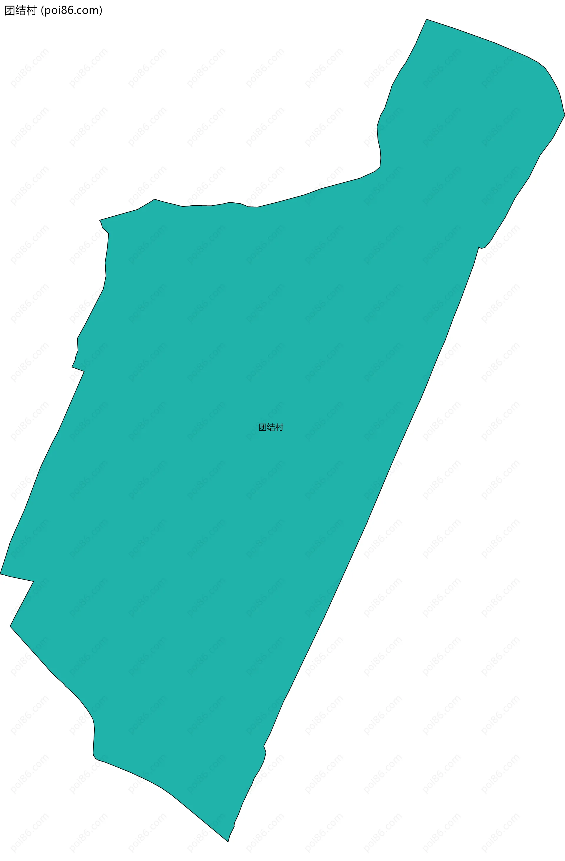 团结村边界地图