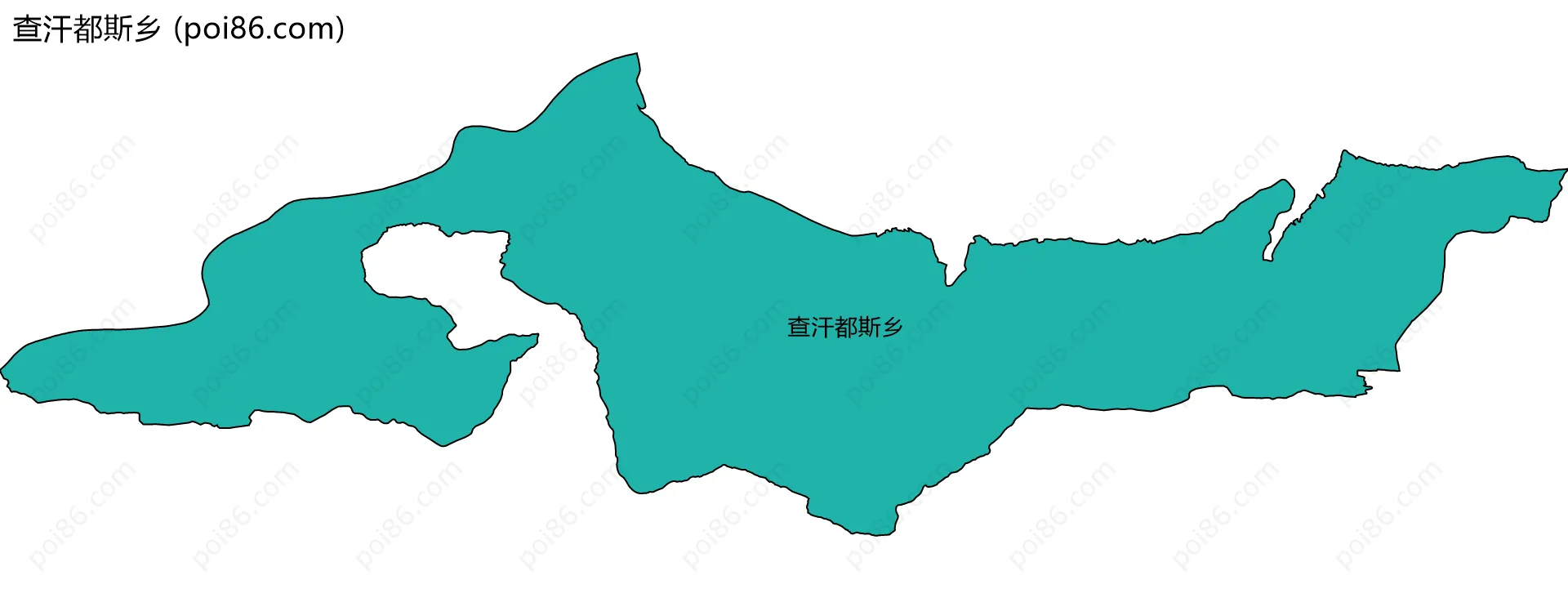 查汗都斯乡边界地图