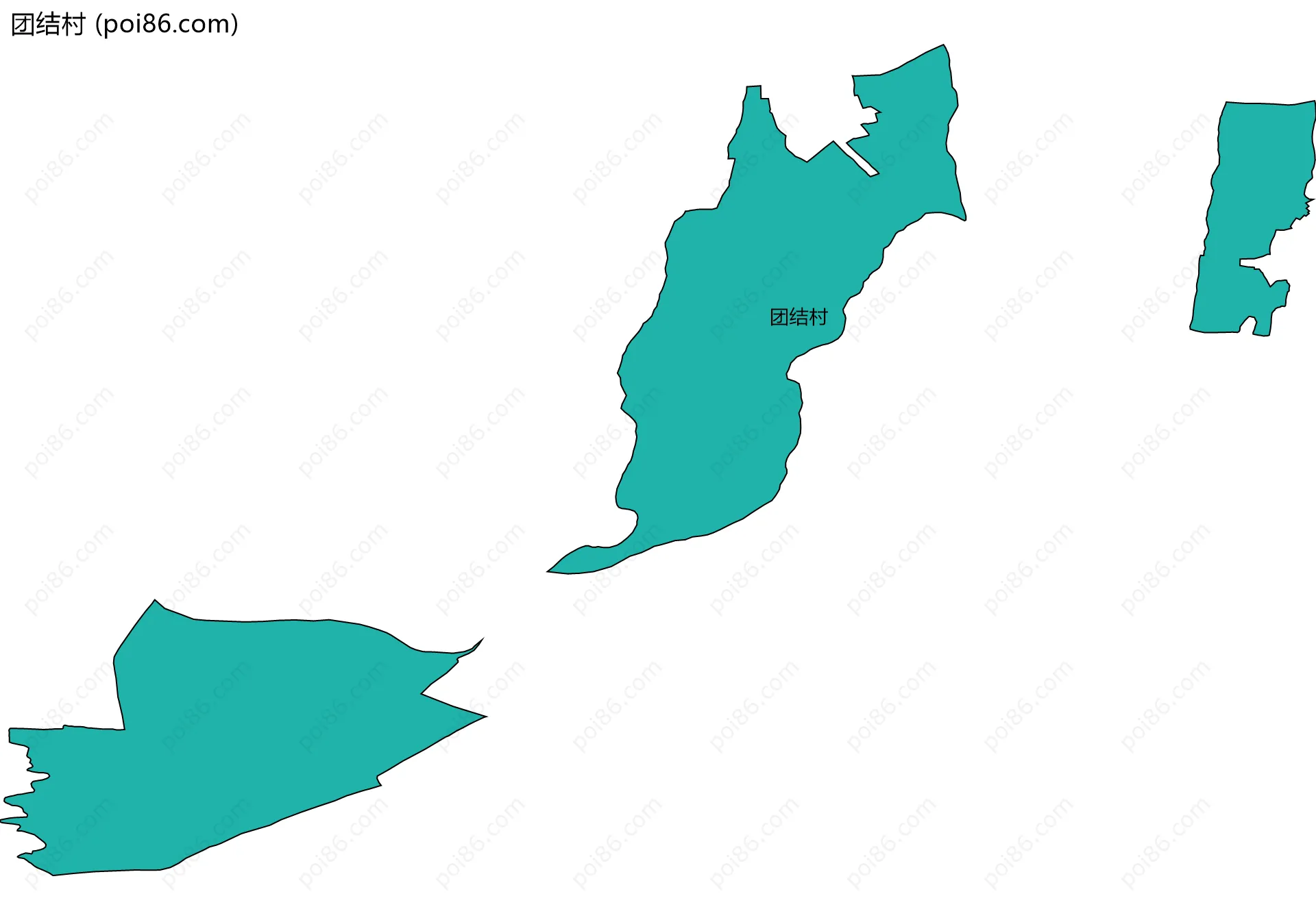 团结村边界地图
