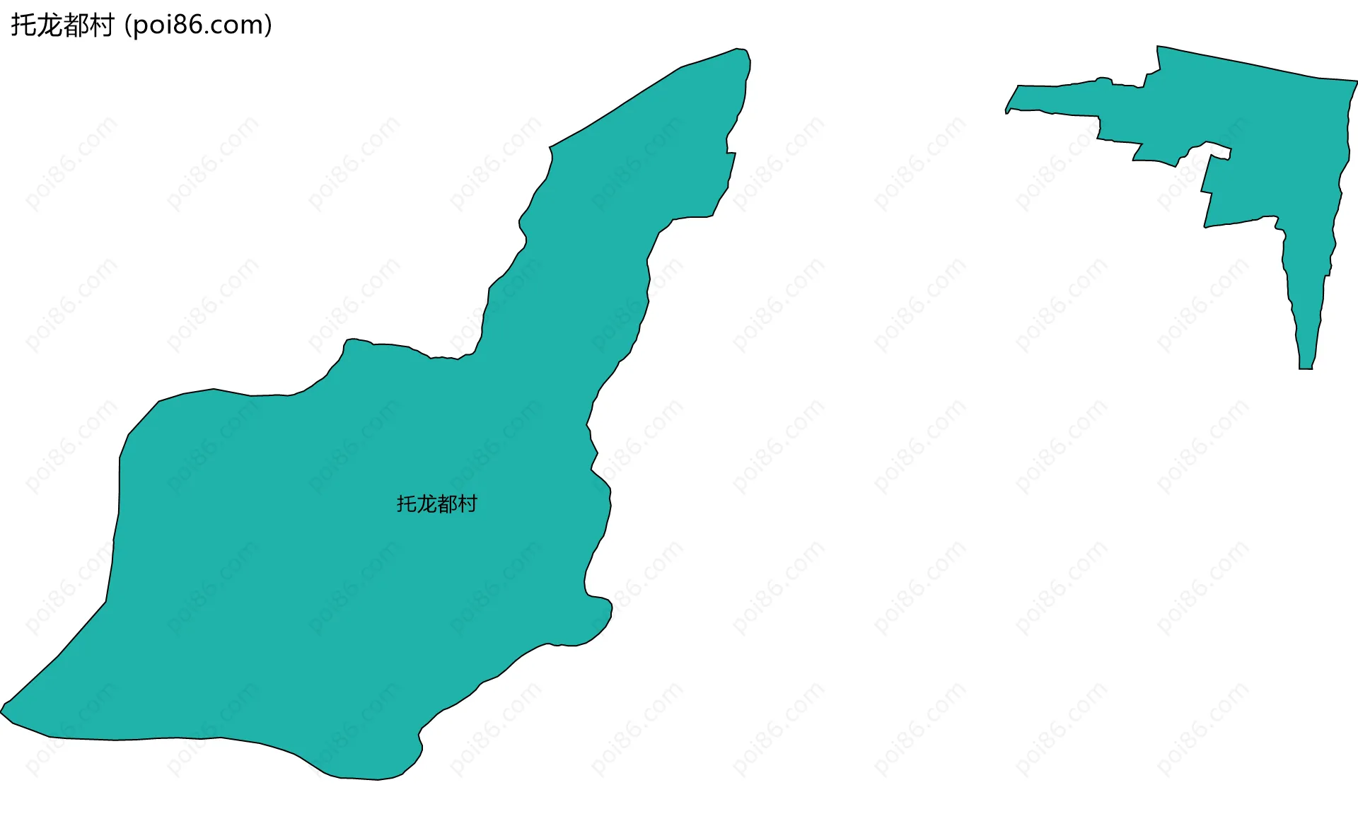 托龙都村边界地图