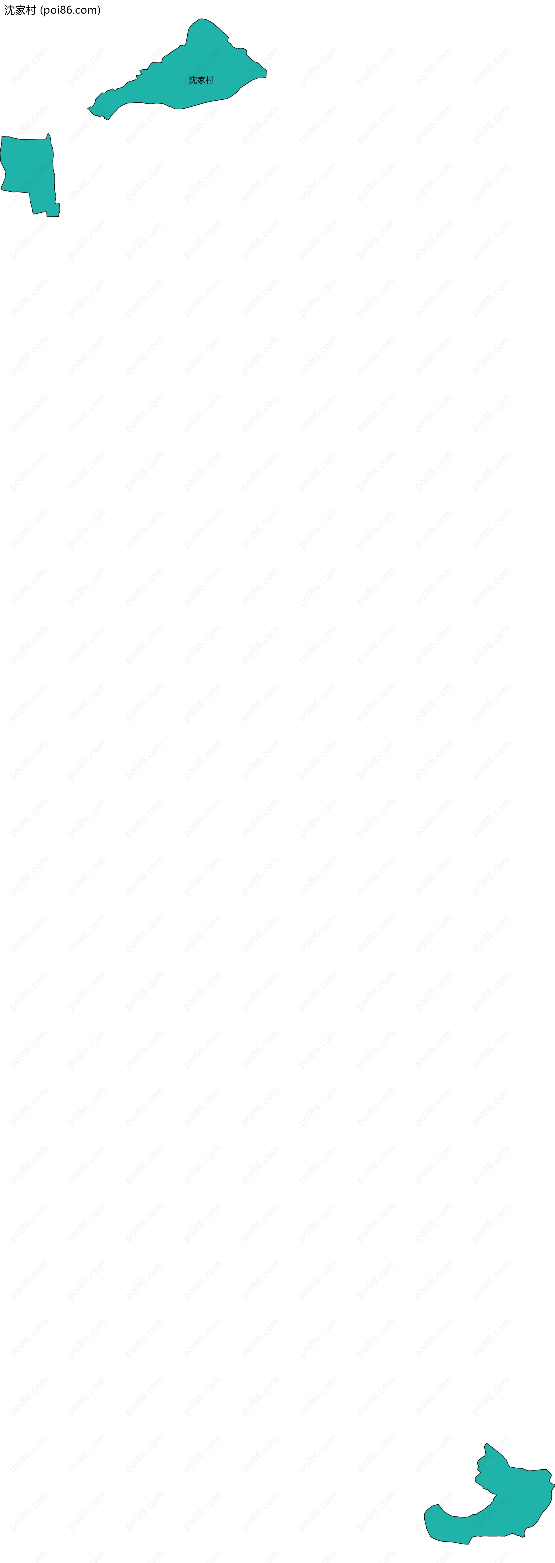 沈家村边界地图