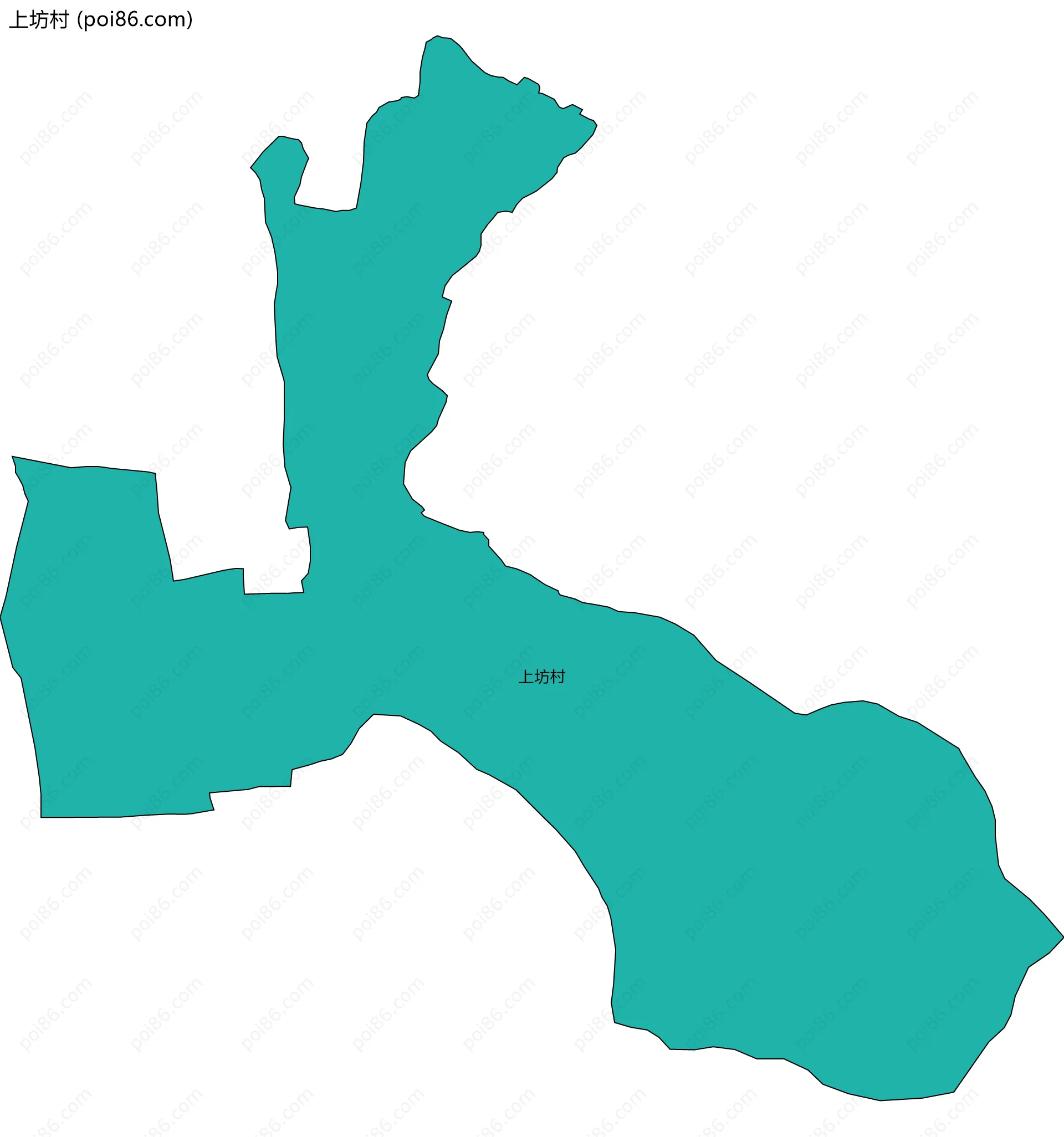 上坊村边界地图