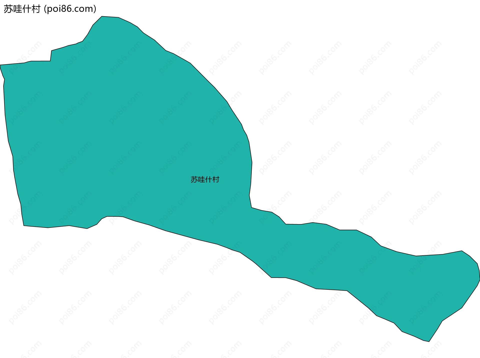 苏哇什村边界地图