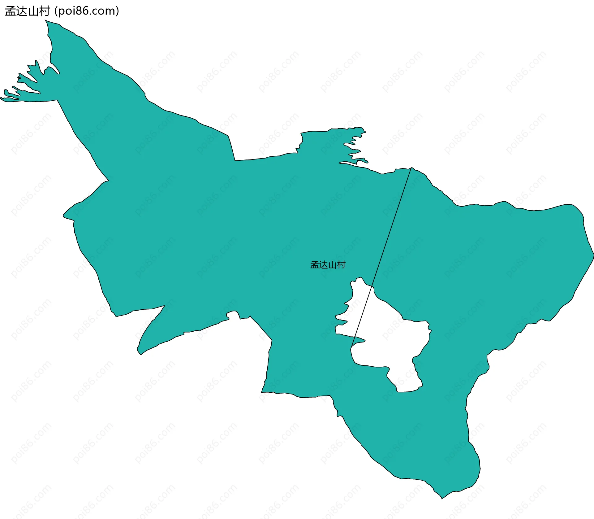 孟达山村边界地图